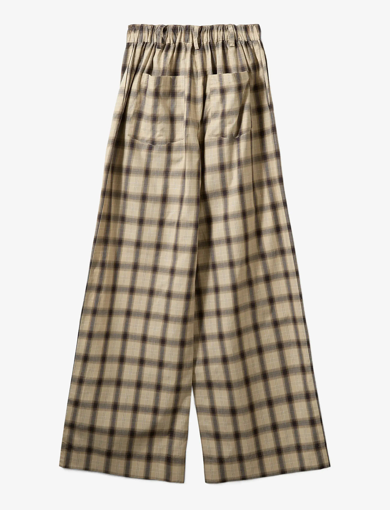 Sofie Schnoor - REINESW CHECK WIDE LEG TROUSERS - hosen mit weitem bein - grey check - 2