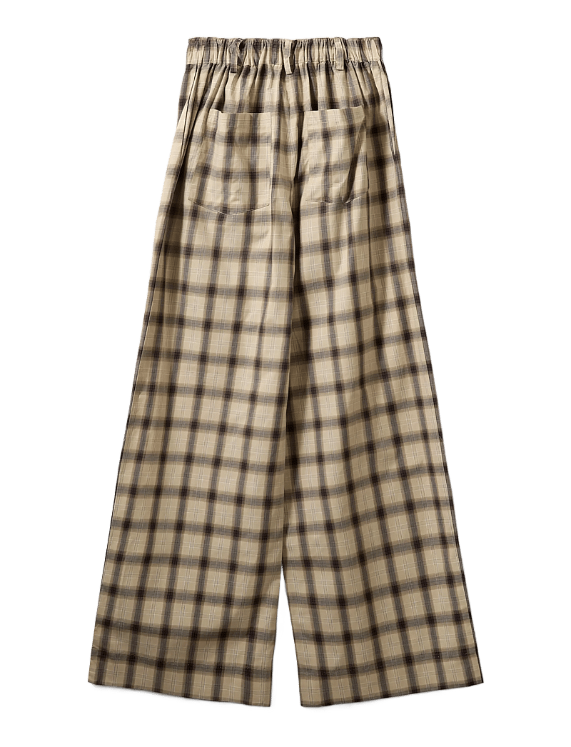 Sofie Schnoor - REINESW CHECK WIDE LEG TROUSERS - hosen mit weitem bein - grey check - 2