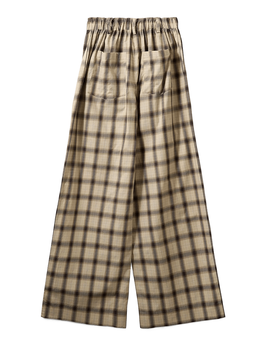 Sofie Schnoor - REINESW CHECK WIDE LEG TROUSERS - hosen mit weitem bein - grey check - 2
