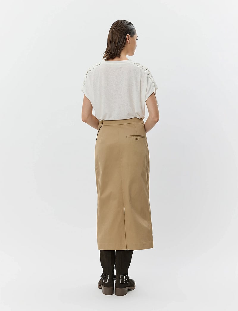 Sofie Schnoor - KATRINESW MIDI WRAP SKIRT - wickelröcke - camel - 4