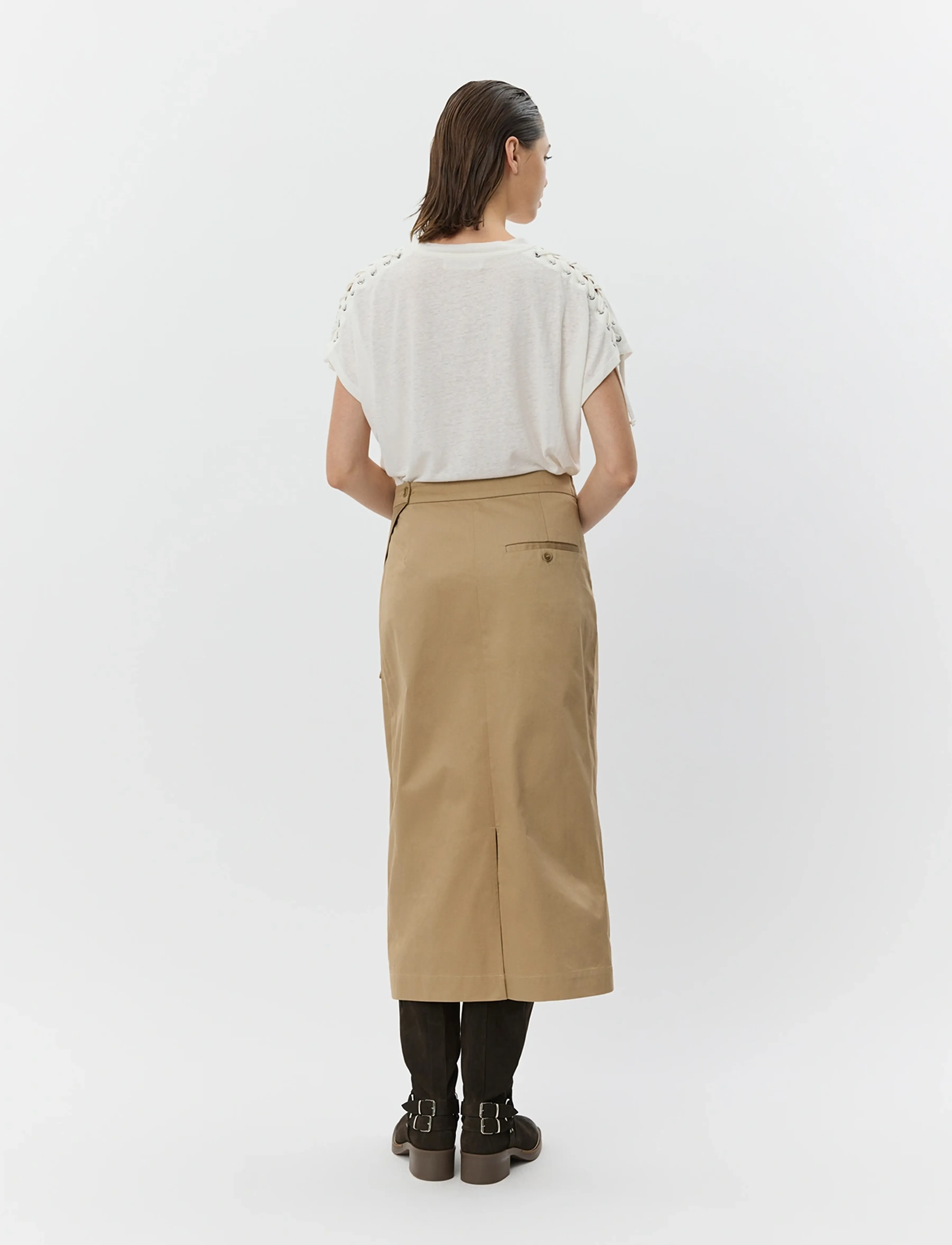 Sofie Schnoor - KATRINESW MIDI WRAP SKIRT - wickelröcke - camel - 4