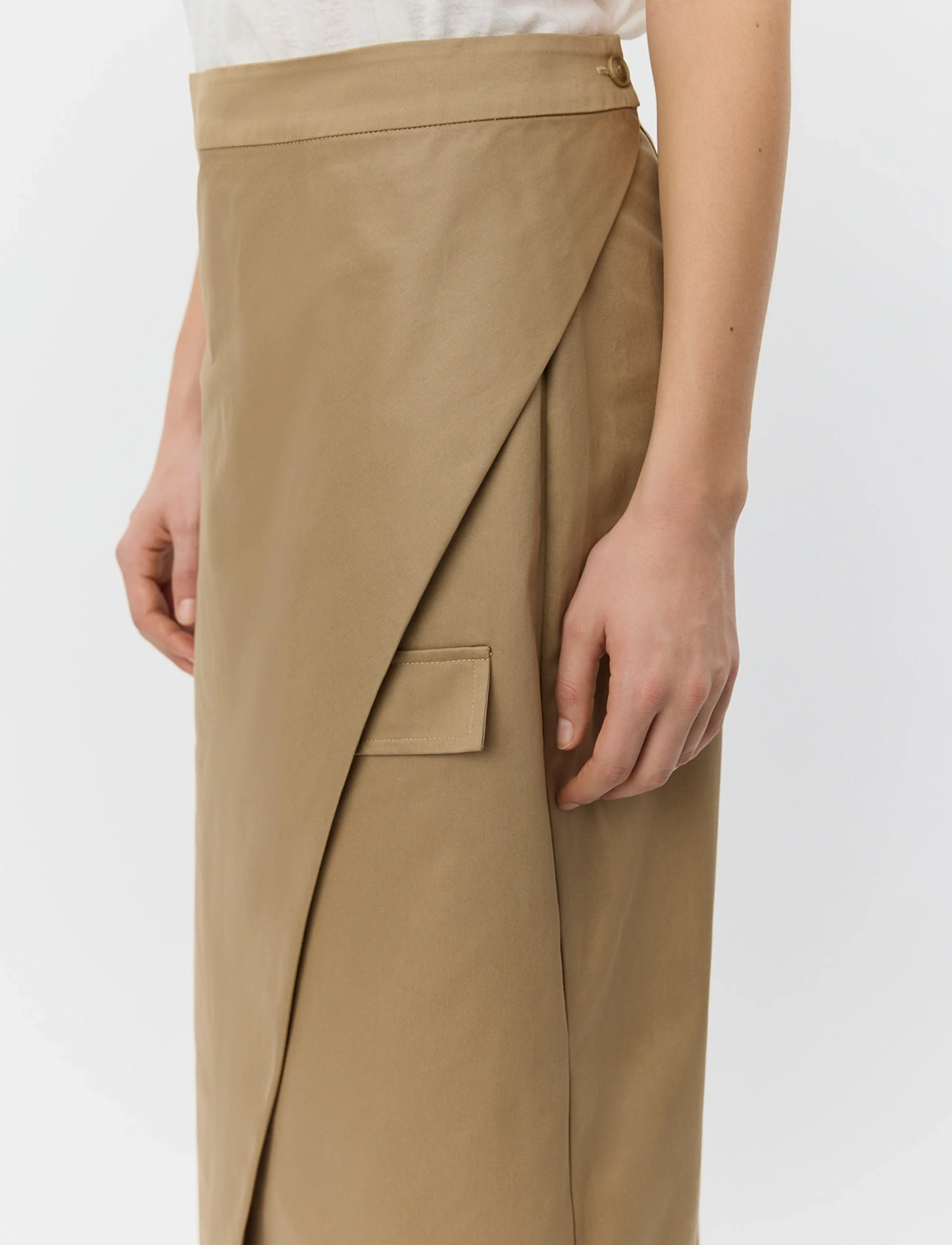 Sofie Schnoor - KATRINESW MIDI WRAP SKIRT - wickelröcke - camel - 5