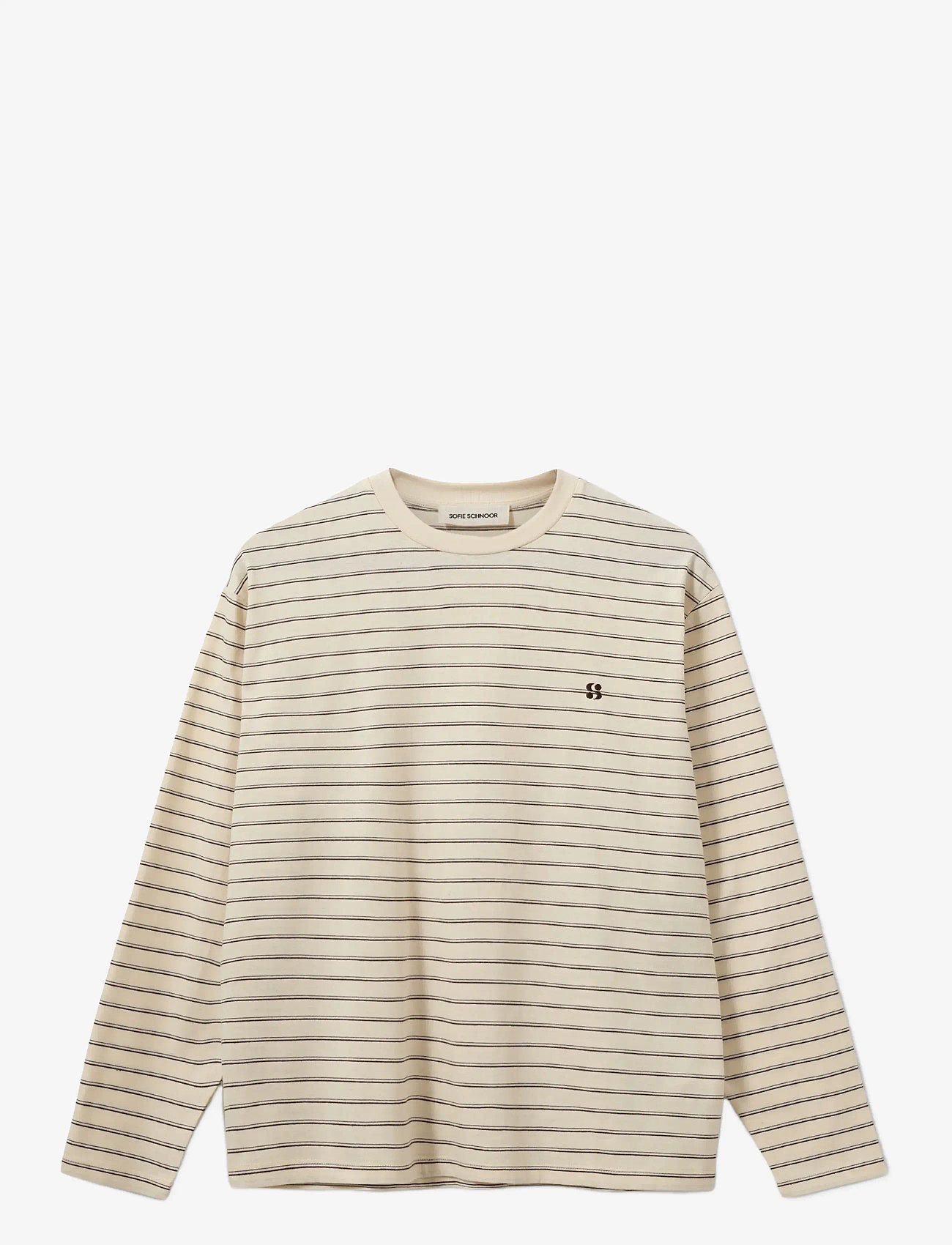 Sofie Schnoor - MASYSW LONG-SLEEVE BOXY T-SHIRT - långärmade toppar - off white striped - 1
