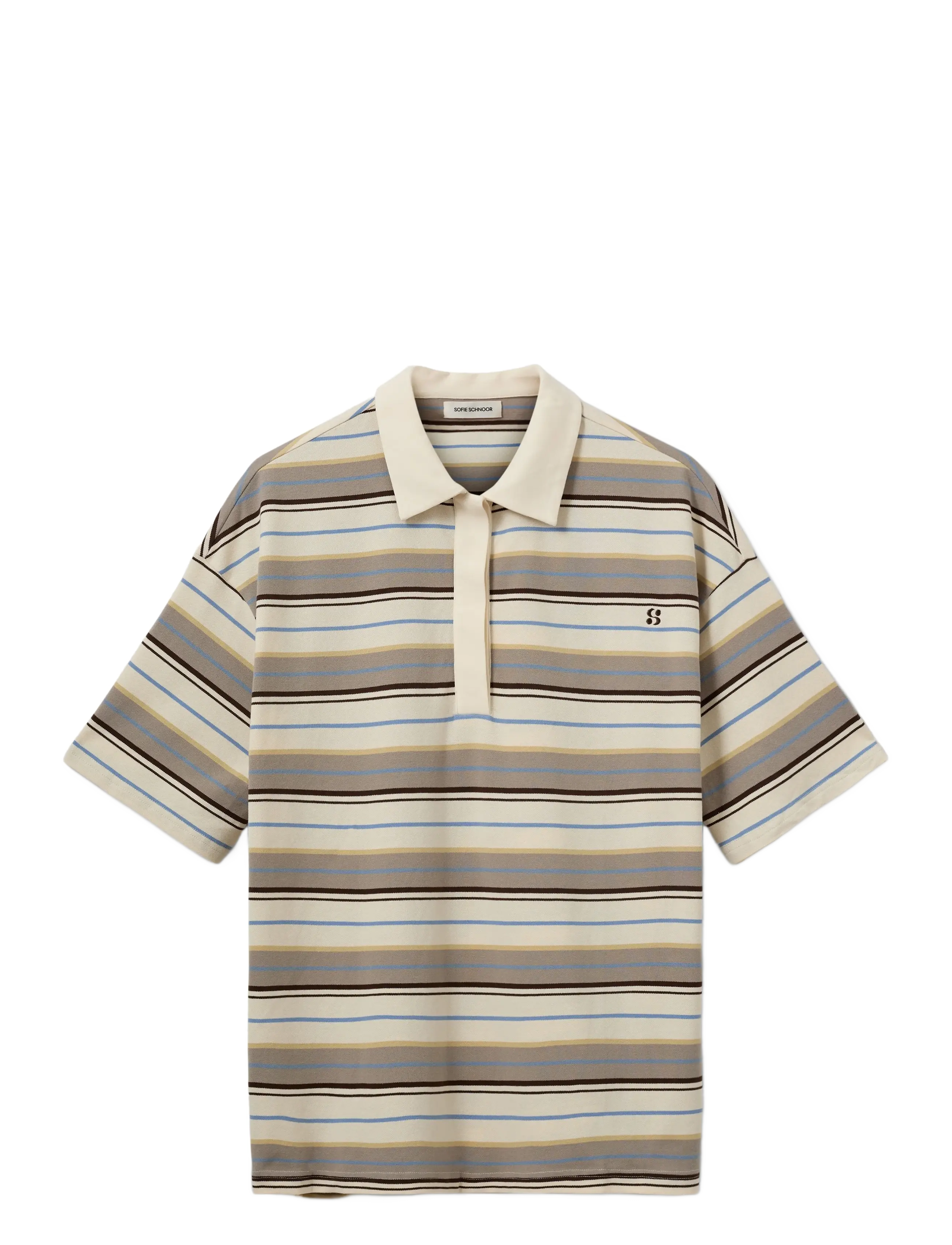 Sofie Schnoor PILSW OVERSIZE STRIPED POLO SHIRT - Nyheter - OFF WHITE STRIPED / multi