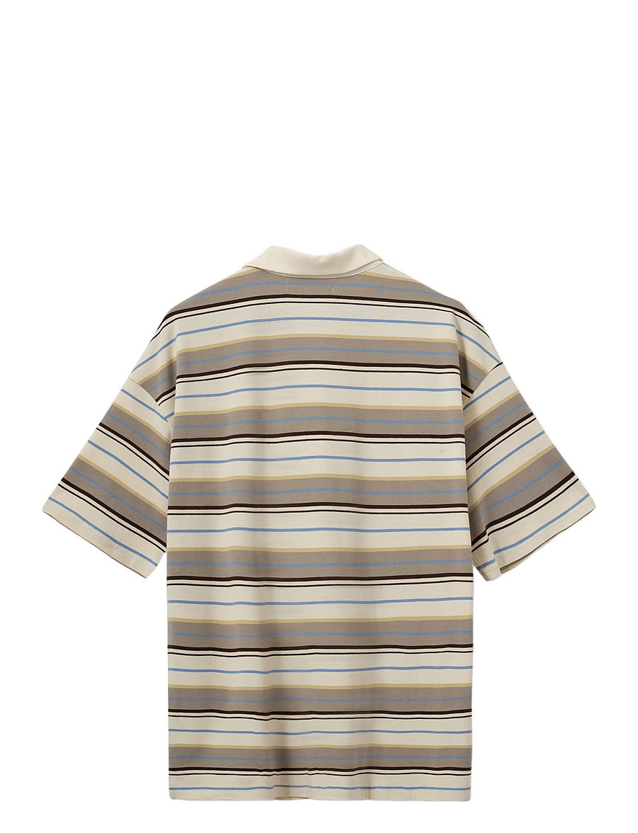 Sofie Schnoor - PILSW OVERSIZE STRIPED POLO SHIRT - t-paidat - off white striped - 2