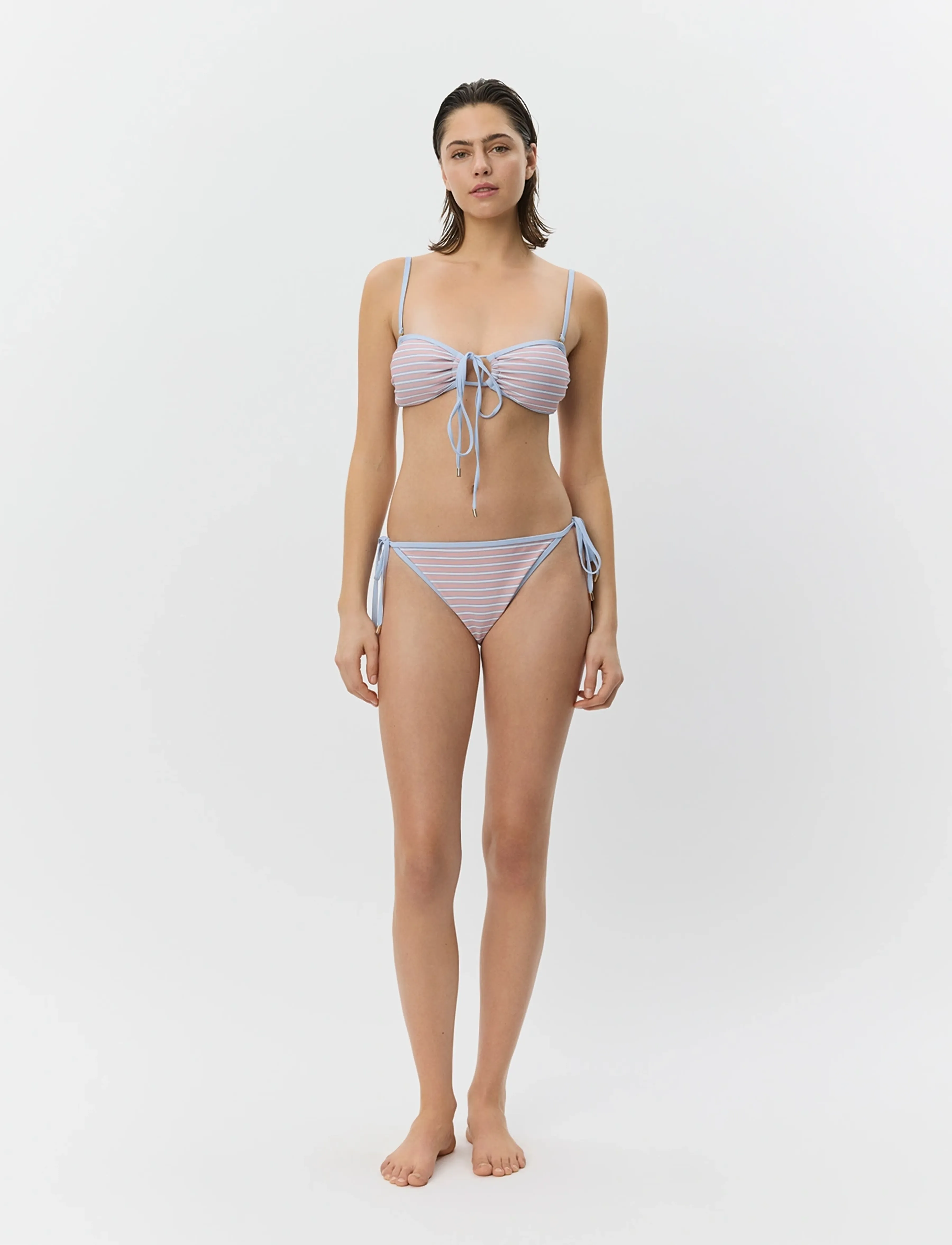 Sofie Schnoor - GABBYSW OPEN BANDEAU BIKINI - bikiinikomplektid - rose striped - 3