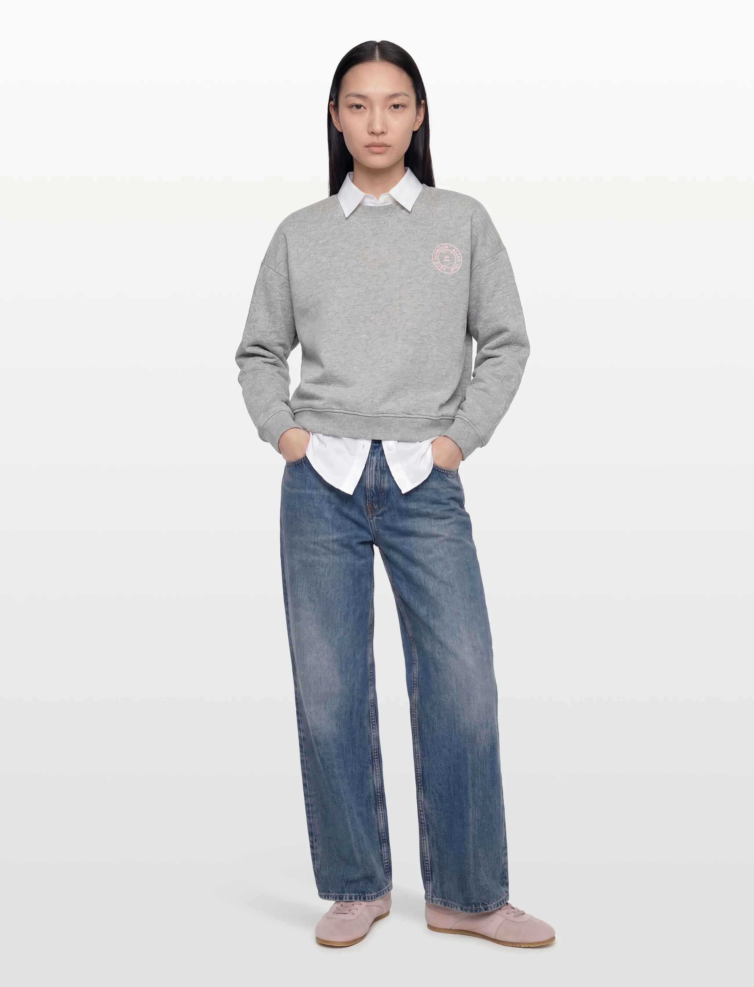 Sofie Schnoor Elinsw Sweatshirt, S, Grey, Sweatshirts & Hættetrøjer > Sweatshirts, Dame