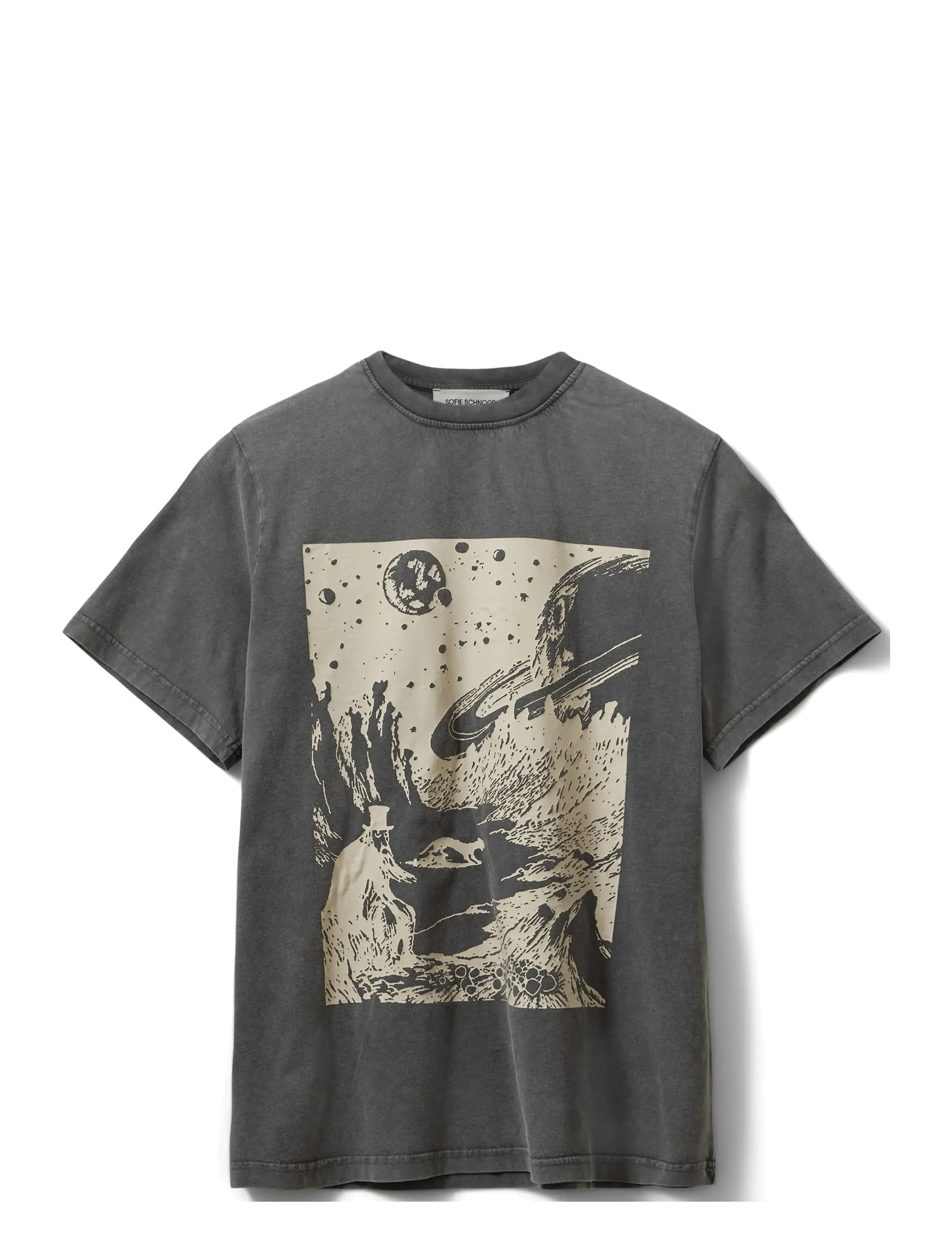 Sofie Schnoor ZENASW T-SHIRT - Tøj - WASHED BLACK / grey
