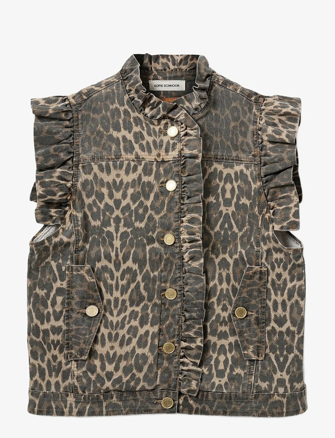 Sofie Schnoor - FARAHSW LEO VEST - denim-westen - light brown leopard - 1