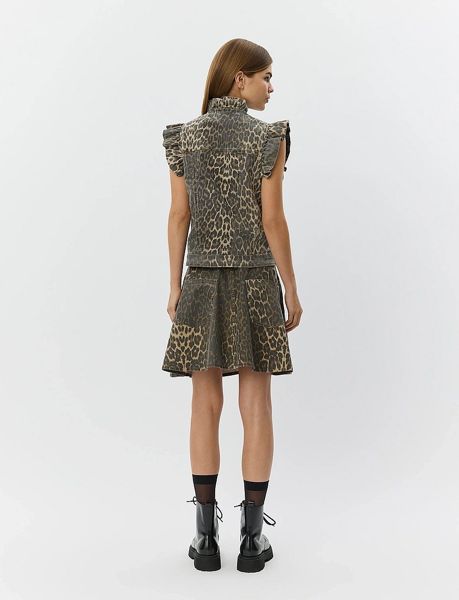 Sofie Schnoor - FARAHSW LEO VEST - denim-westen - light brown leopard - 4