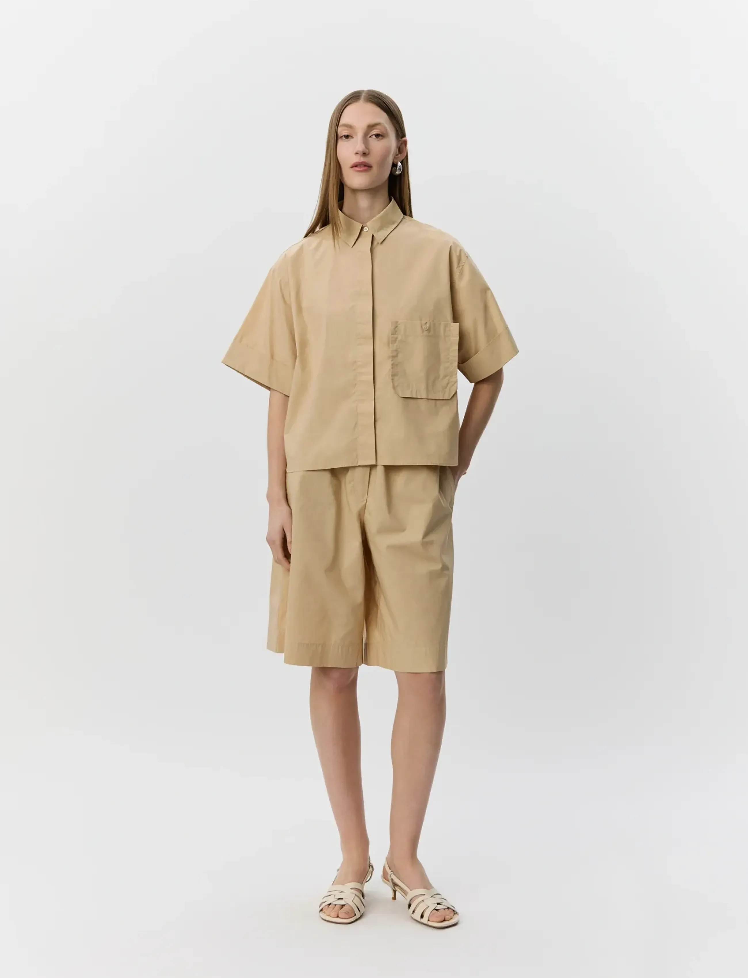 Sofie Schnoor LEANASW SHORT SLEEVE SHIRT - Shirts - BEIGE / beige