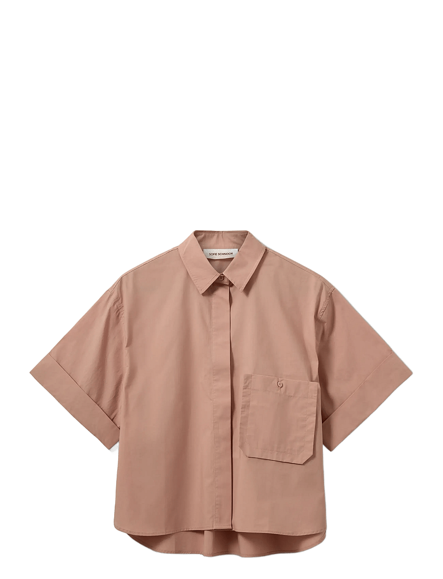 Sofie Schnoor - LEANASW SHORT SLEEVE SHIRT - kurzärmlige hemden - cafÉ crÈme - 1
