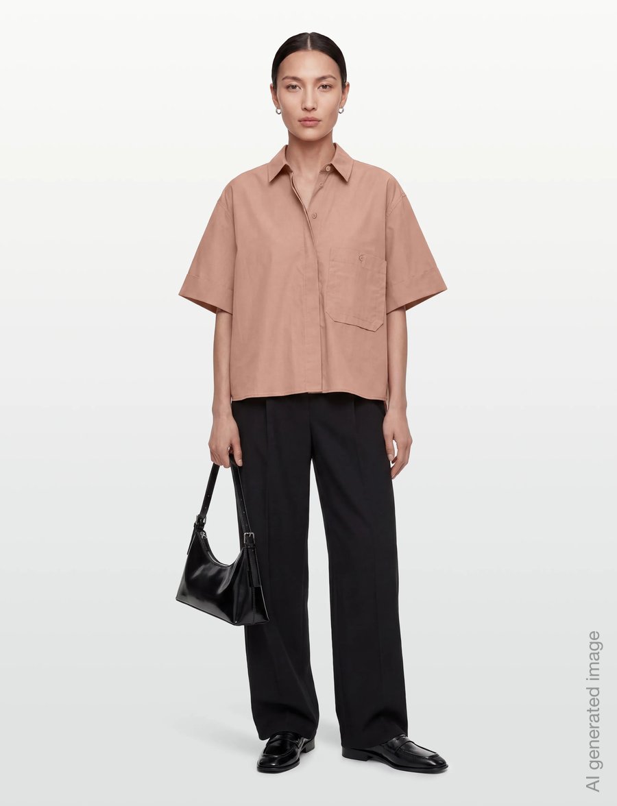 Sofie Schnoor - LEANASW SHORT SLEEVE SHIRT - kurzärmlige hemden - cafÉ crÈme - 0