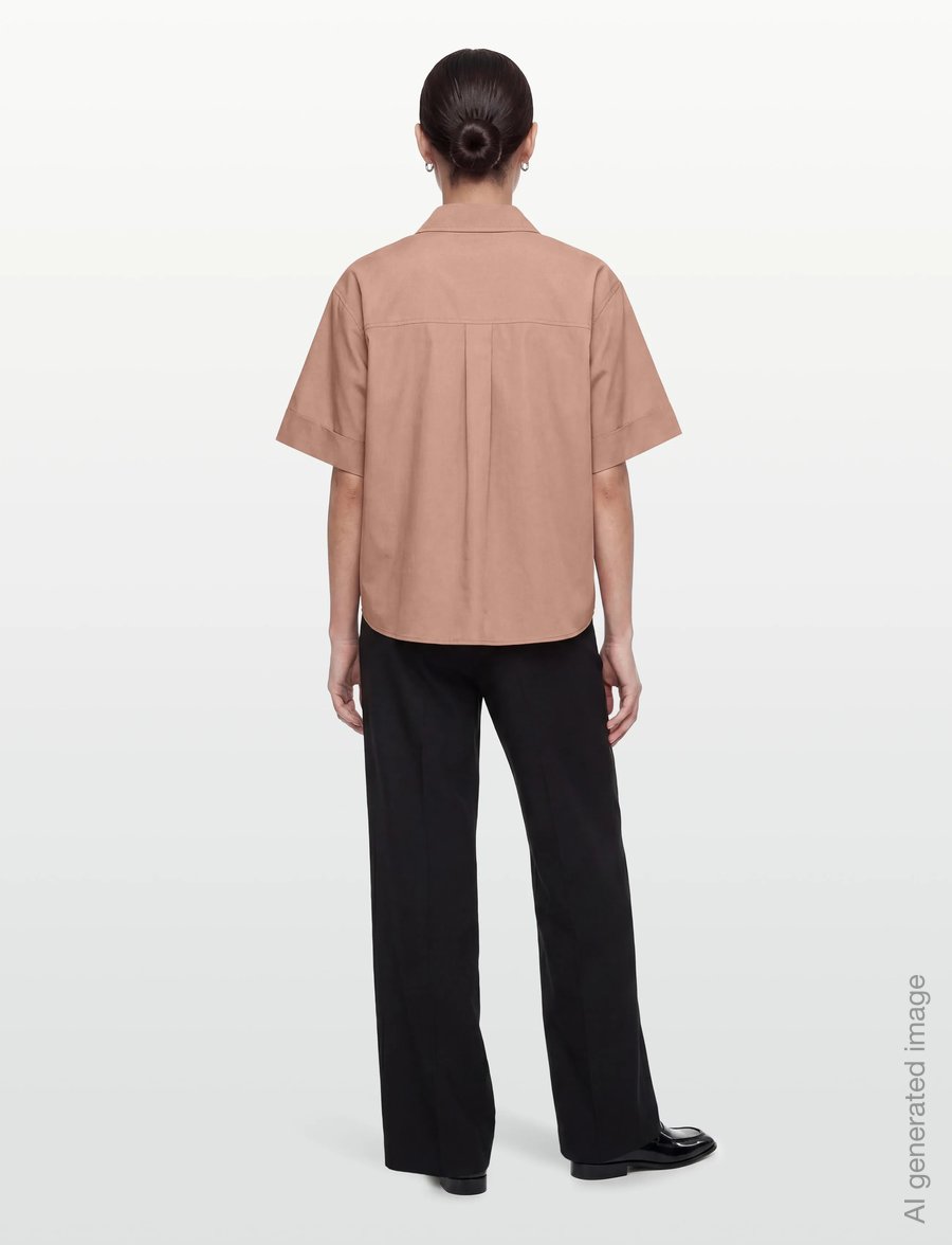Sofie Schnoor - LEANASW SHORT SLEEVE SHIRT - kurzärmlige hemden - cafÉ crÈme - 4