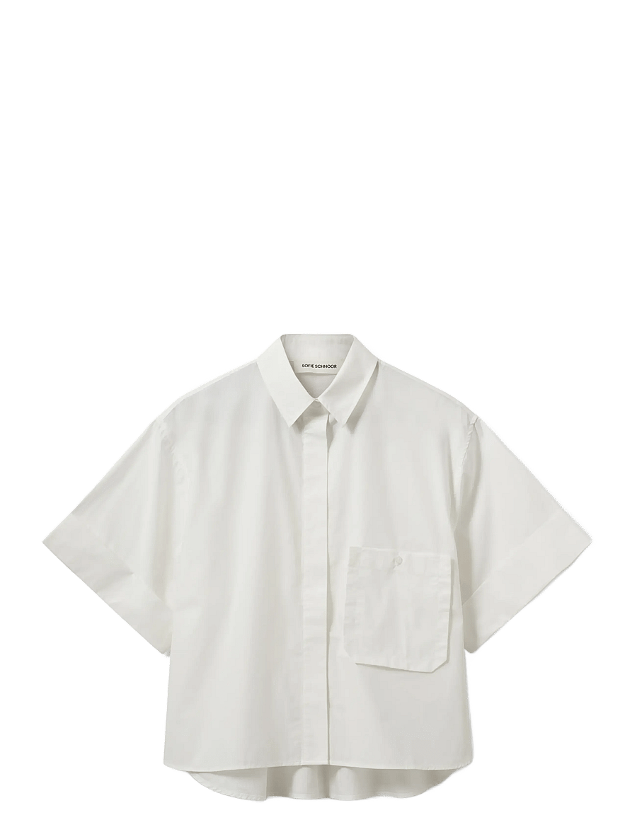 Sofie Schnoor - LEANASW SHORT SLEEVE SHIRT - kortærmede skjorter - white alyssum - 1