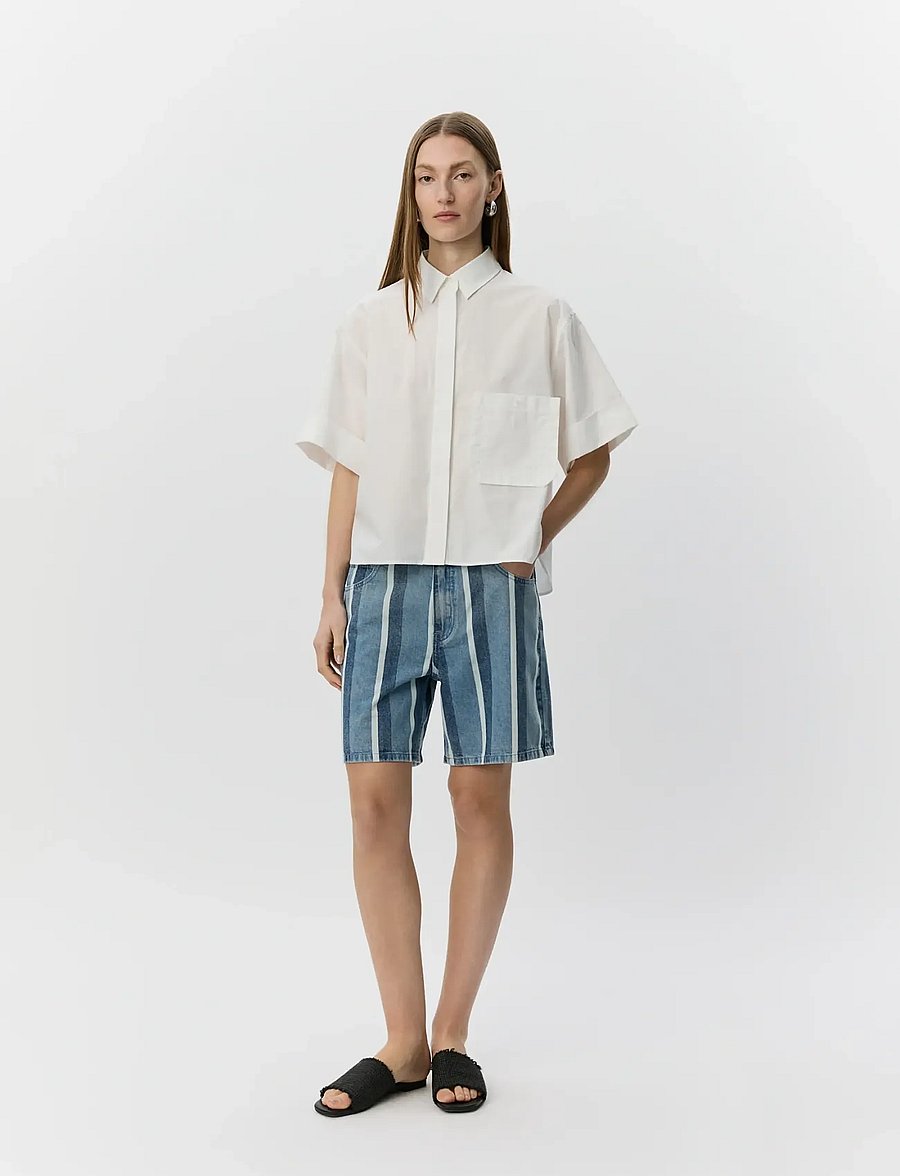 Sofie Schnoor - LEANASW SHORT SLEEVE SHIRT - kortærmede skjorter - white alyssum - 0