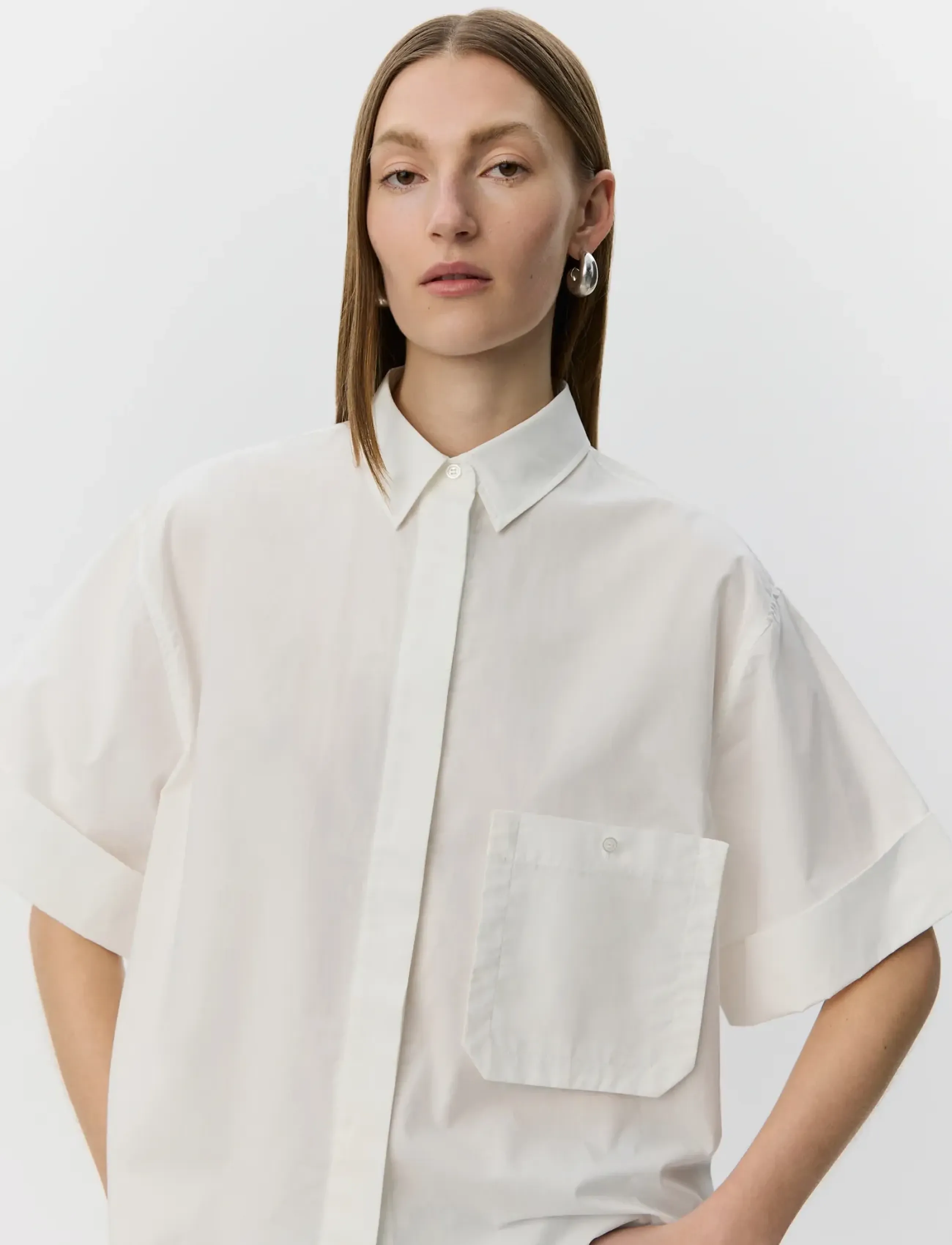 Sofie Schnoor - LEANASW SHORT SLEEVE SHIRT - kortærmede skjorter - white alyssum - 5