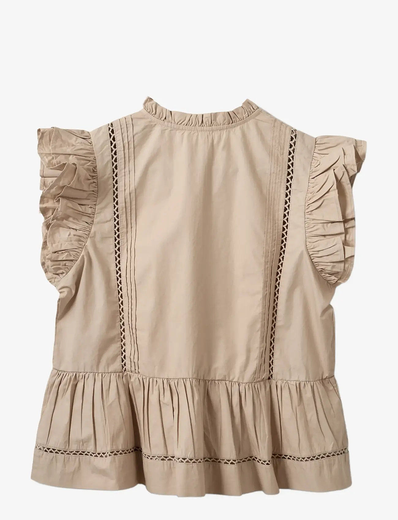 Sofie Schnoor - JULIENSW FRILL COTTON TOP - Ærmeløse bluser - feather gray - 2