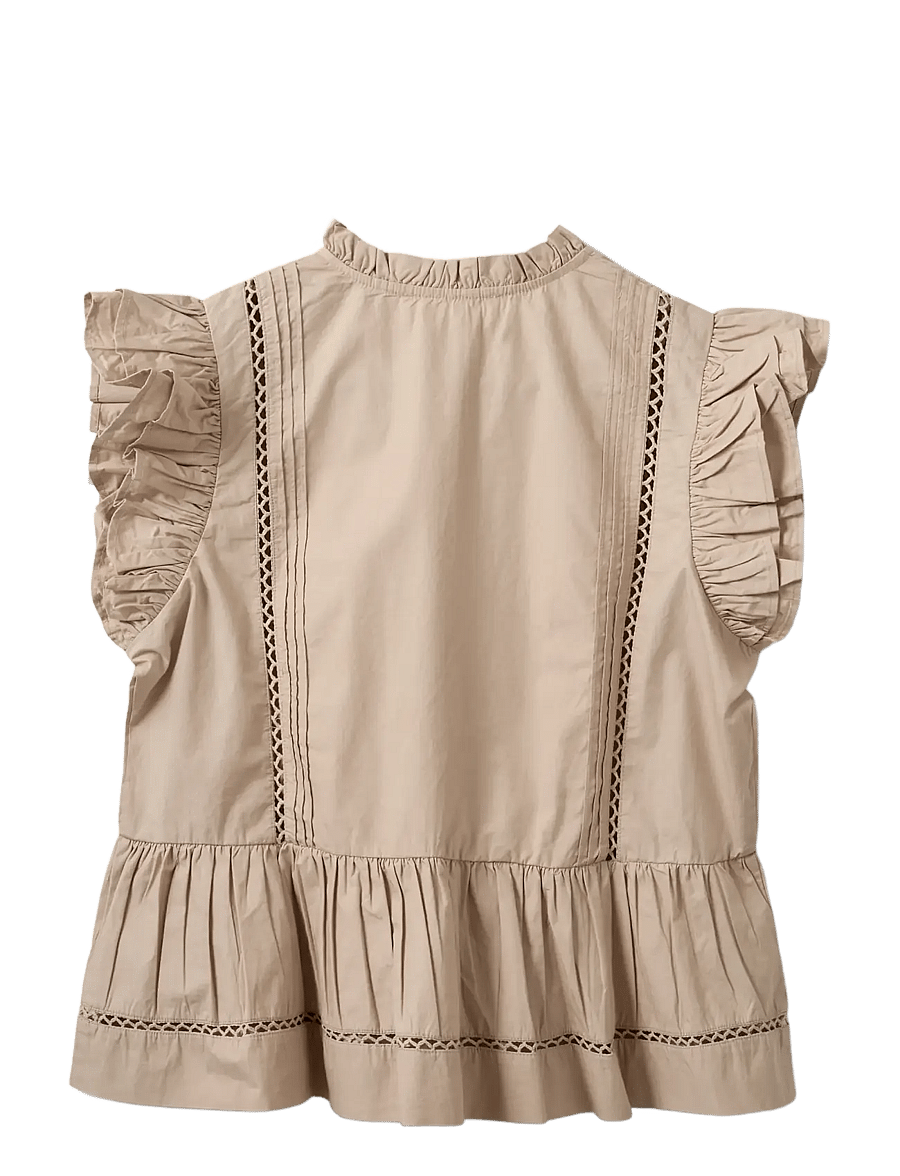 Sofie Schnoor - JULIENSW FRILL COTTON TOP - Ærmeløse bluser - feather gray - 2