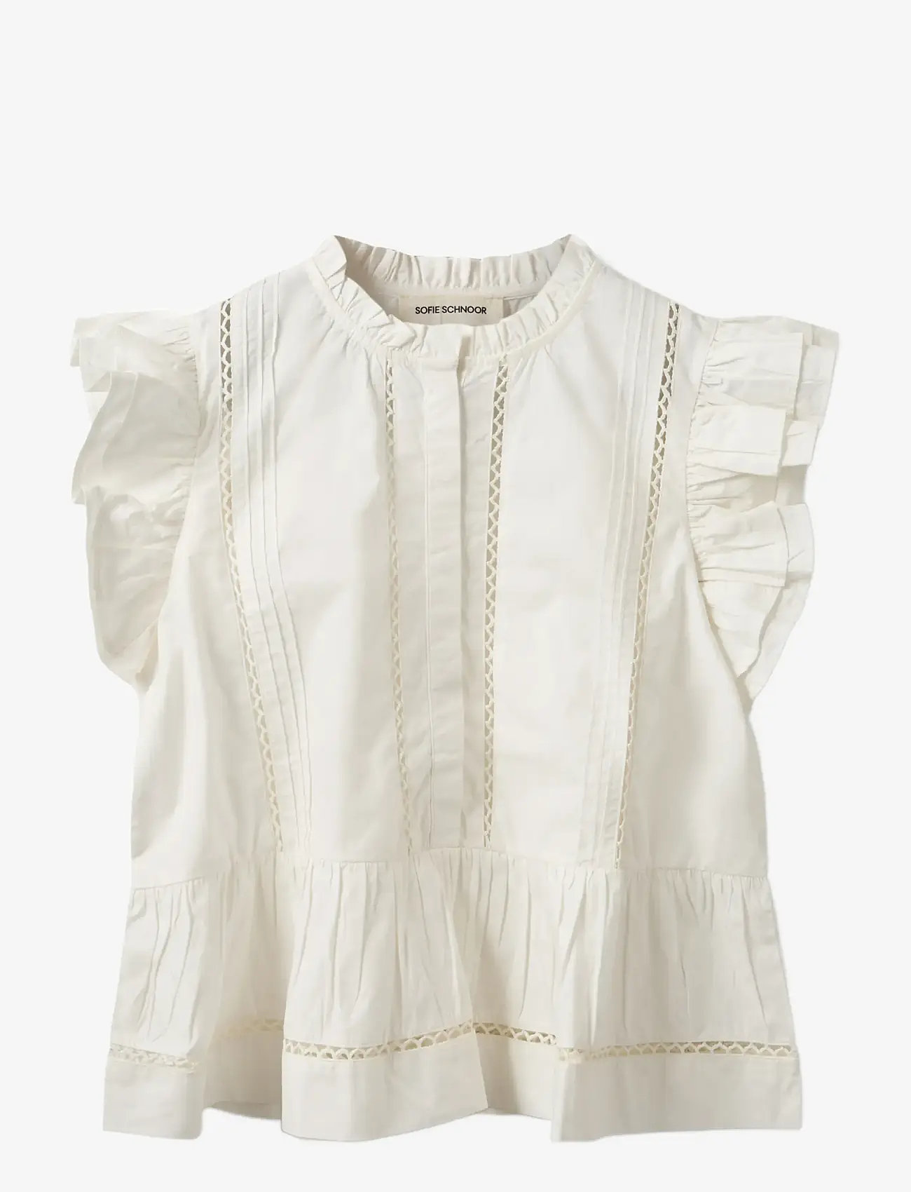 Sofie Schnoor - JULIENSW FRILL COTTON TOP - Ærmeløse bluser - white alyssum - 1