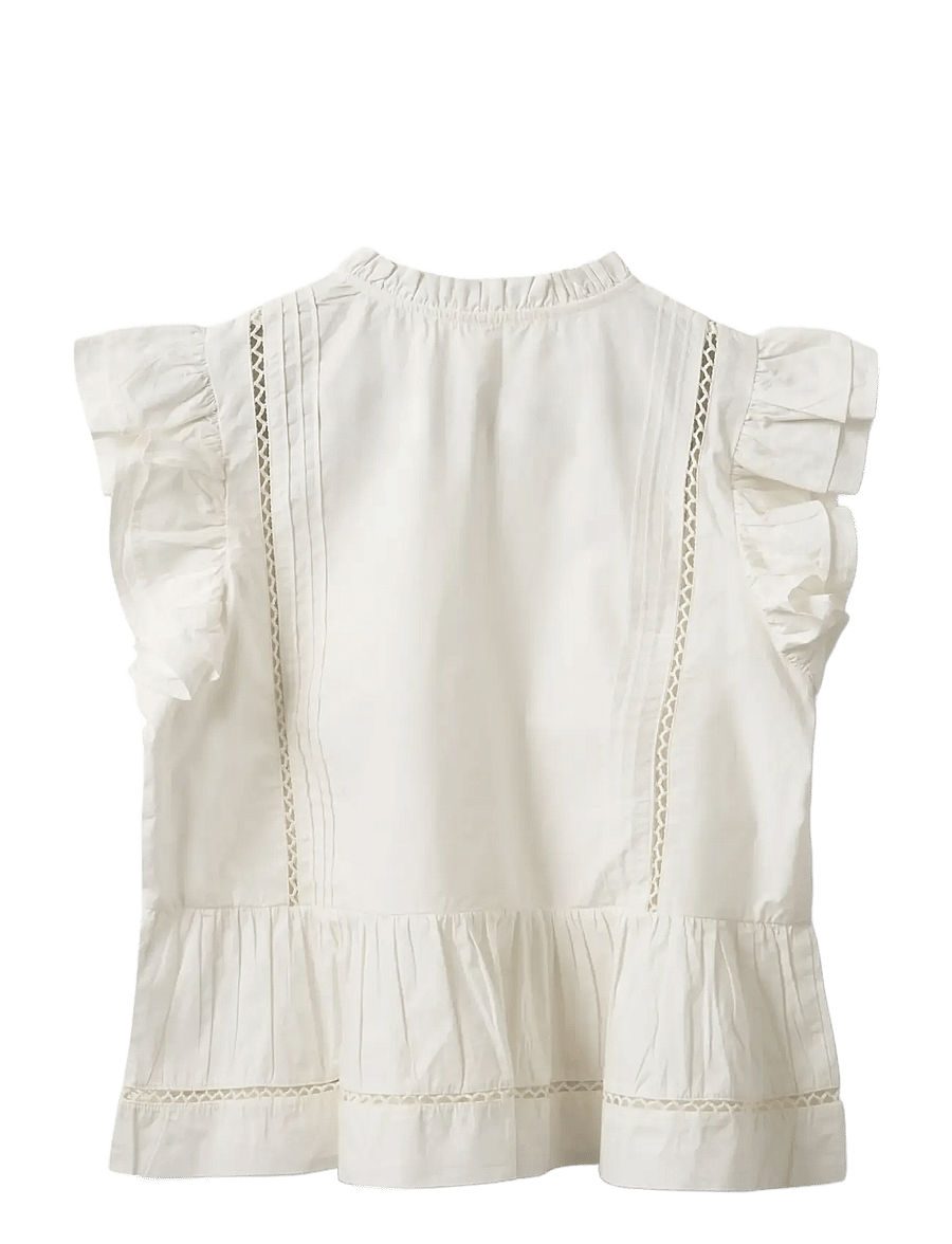 Sofie Schnoor - JULIENSW FRILL COTTON TOP - Ærmeløse bluser - white alyssum - 2