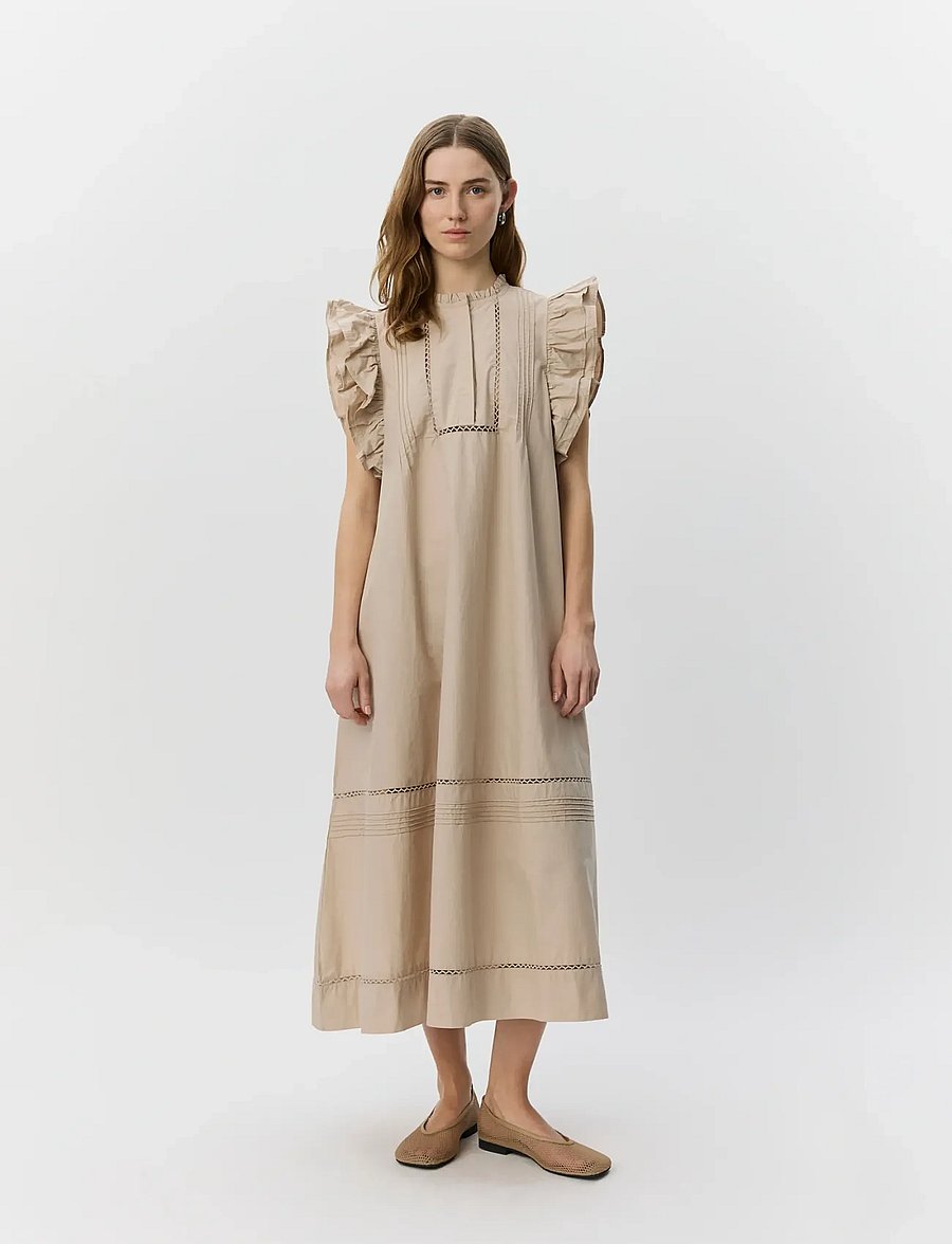 Sofie Schnoor - OTANIASW FRILL COTTON DRESS - summer dresses - feather gray - 0