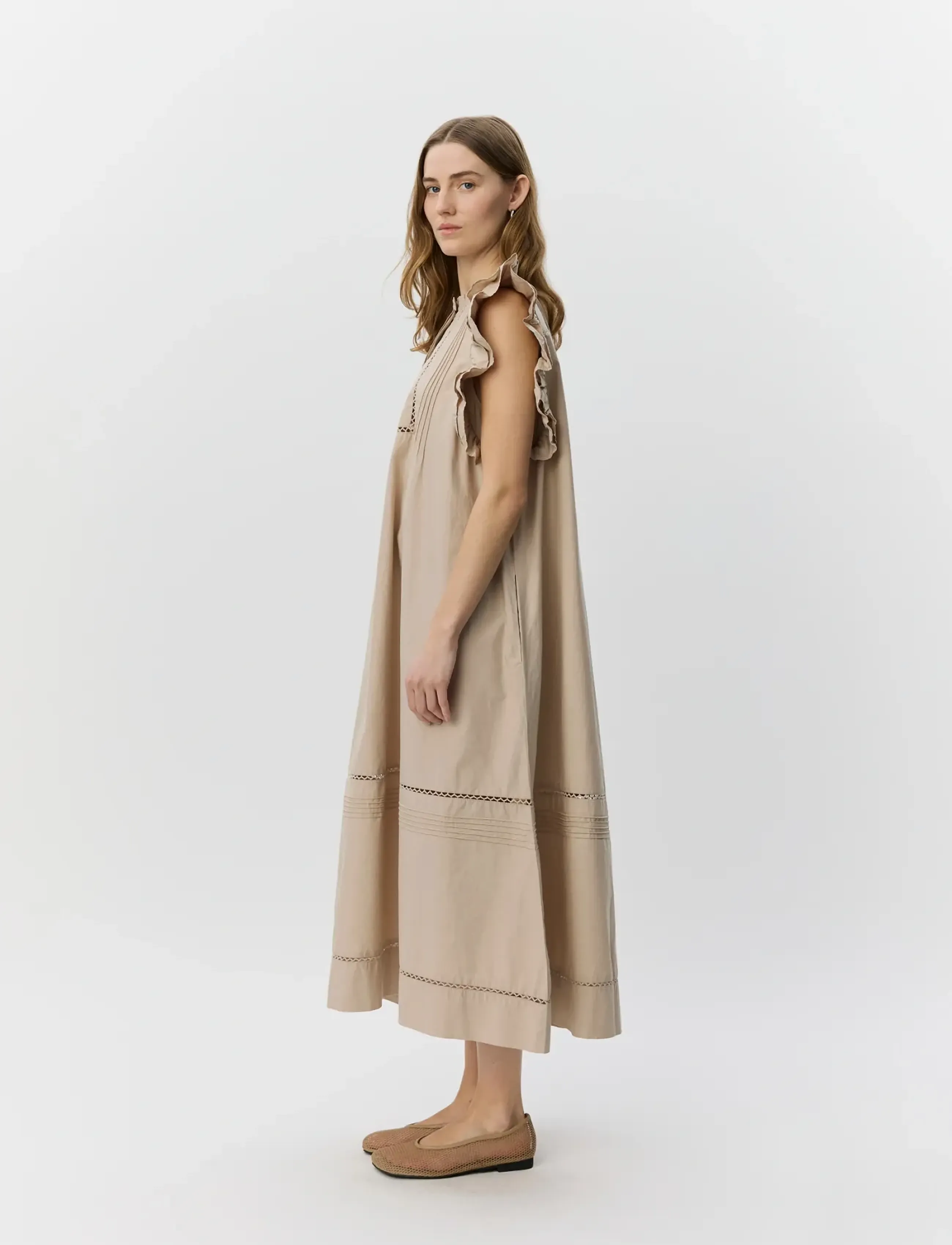 Sofie Schnoor - OTANIASW FRILL COTTON DRESS - sommerkjoler - feather gray - 3