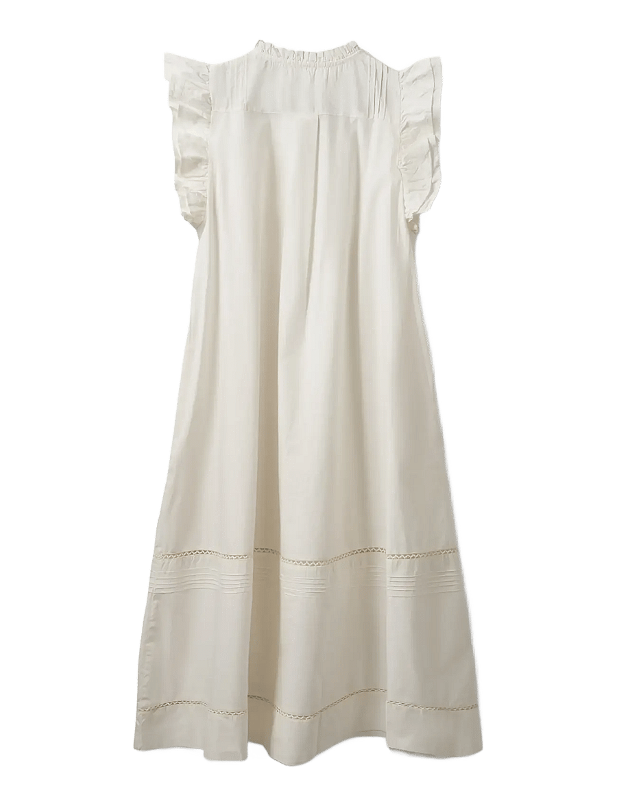 Sofie Schnoor - OTANIASW FRILL COTTON DRESS - suvekleidid - white alyssum - 2
