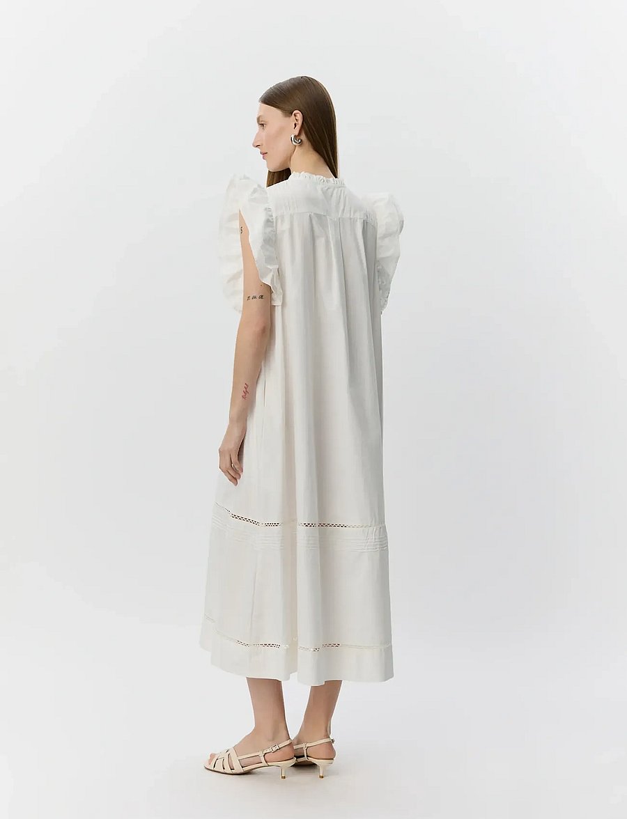 Sofie Schnoor - OTANIASW FRILL COTTON DRESS - suvekleidid - white alyssum - 4