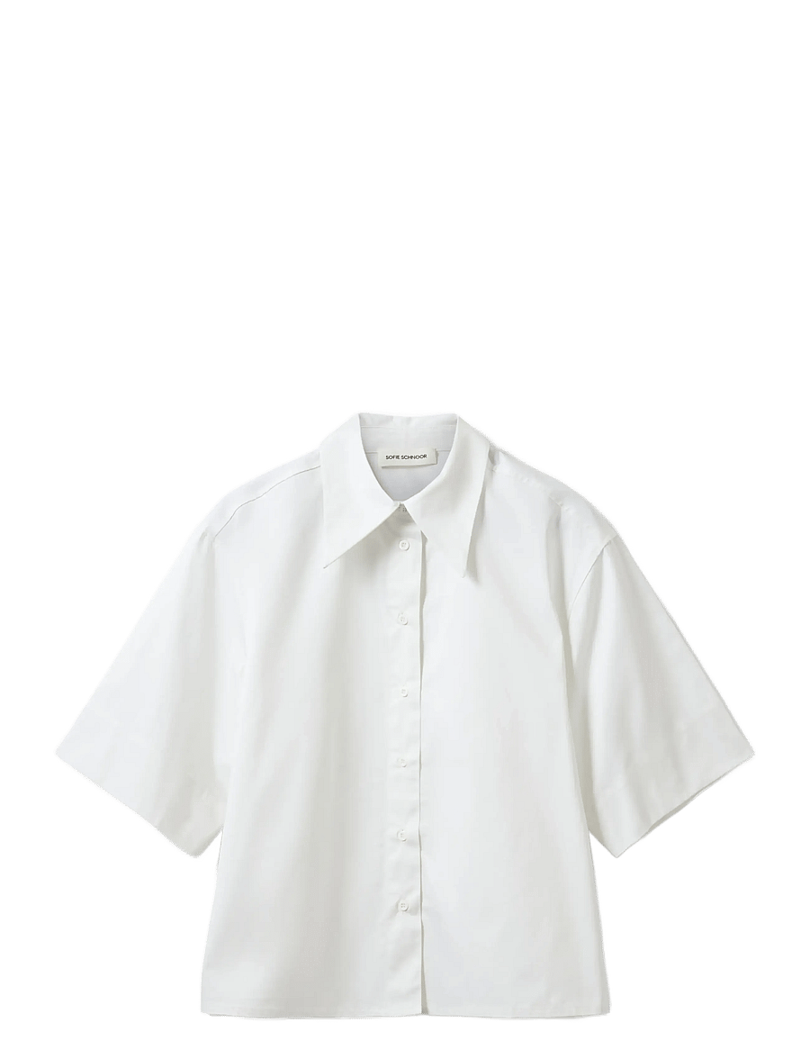 Sofie Schnoor - HARVEYSW OVERSIZE SHORT SLEEVE SHIR - short-sleeved shirts - off white - 1