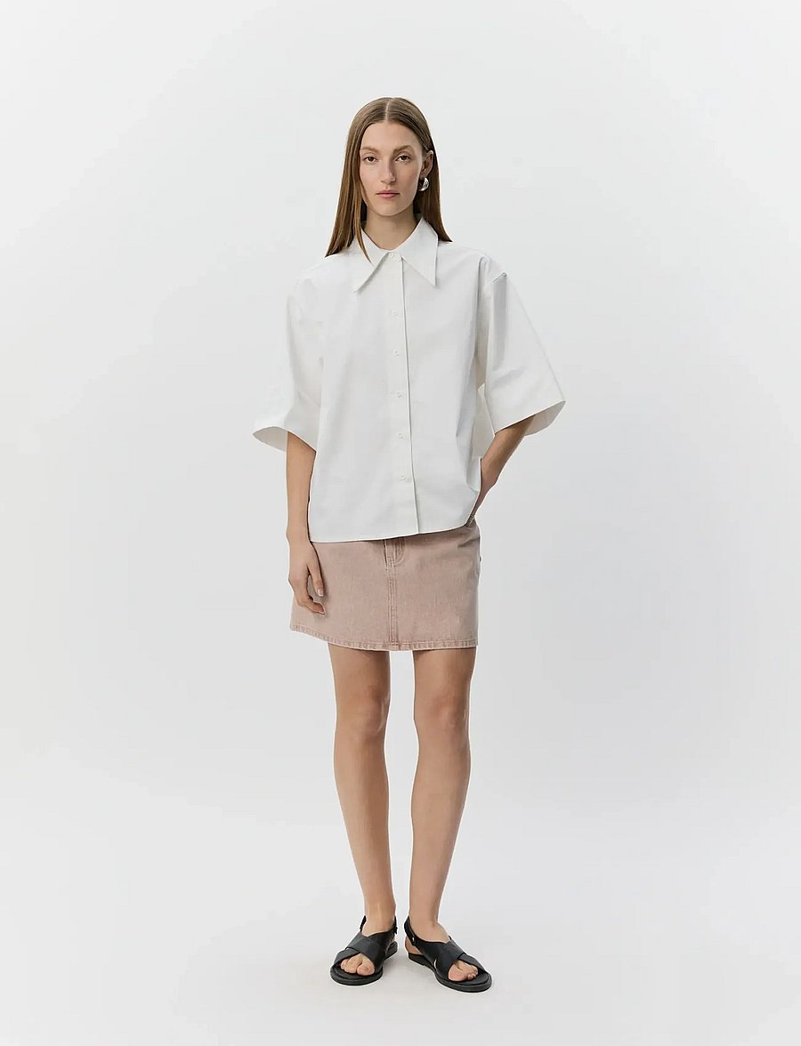 Sofie Schnoor - HARVEYSW OVERSIZE SHORT SLEEVE SHIR - short-sleeved shirts - off white - 0