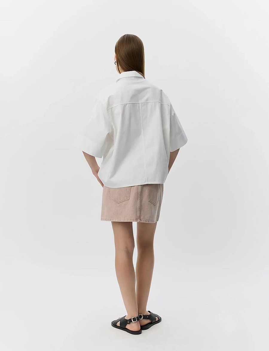 Sofie Schnoor - HARVEYSW OVERSIZE SHORT SLEEVE SHIR - short-sleeved shirts - off white - 4