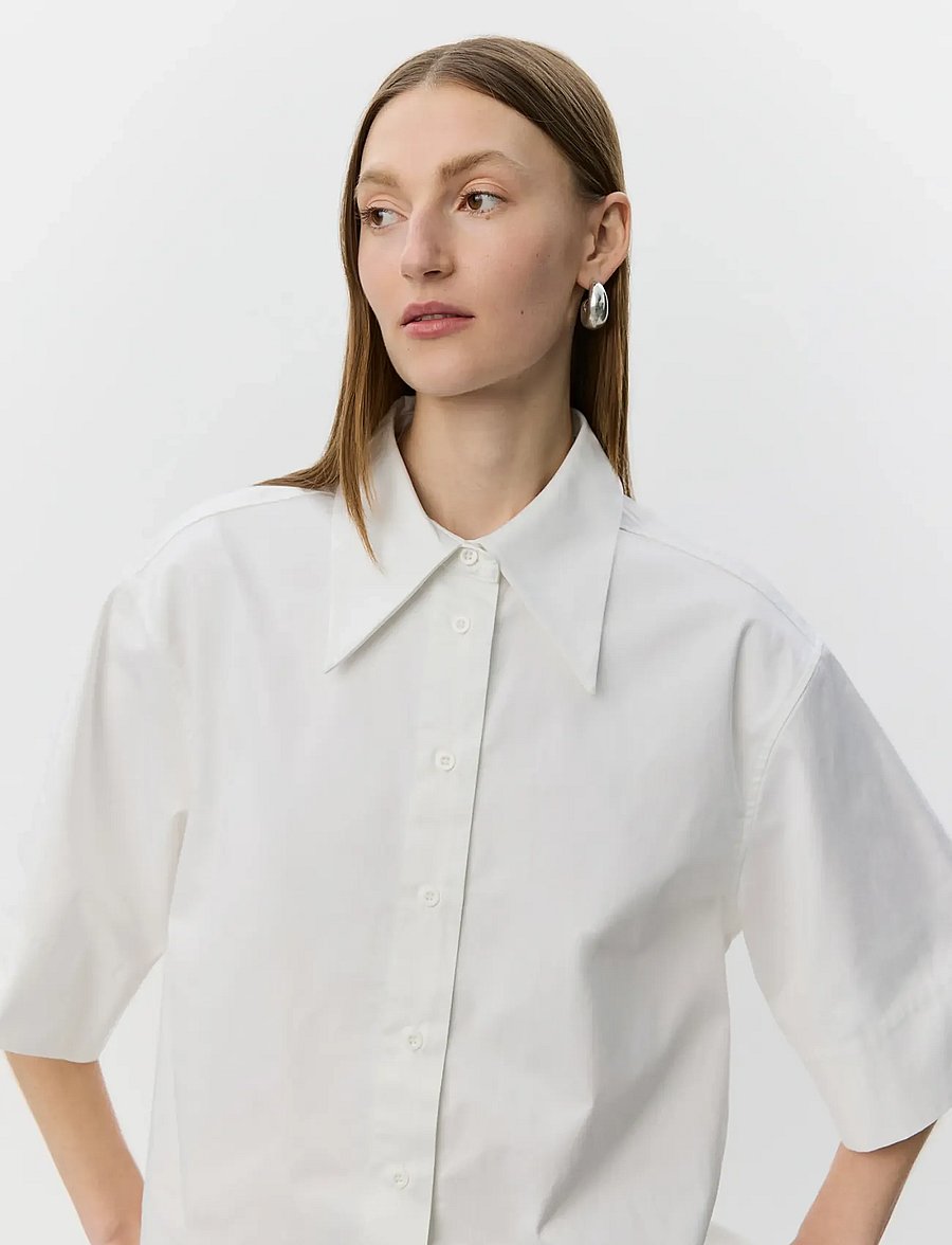 Sofie Schnoor - HARVEYSW OVERSIZE SHORT SLEEVE SHIR - short-sleeved shirts - off white - 5
