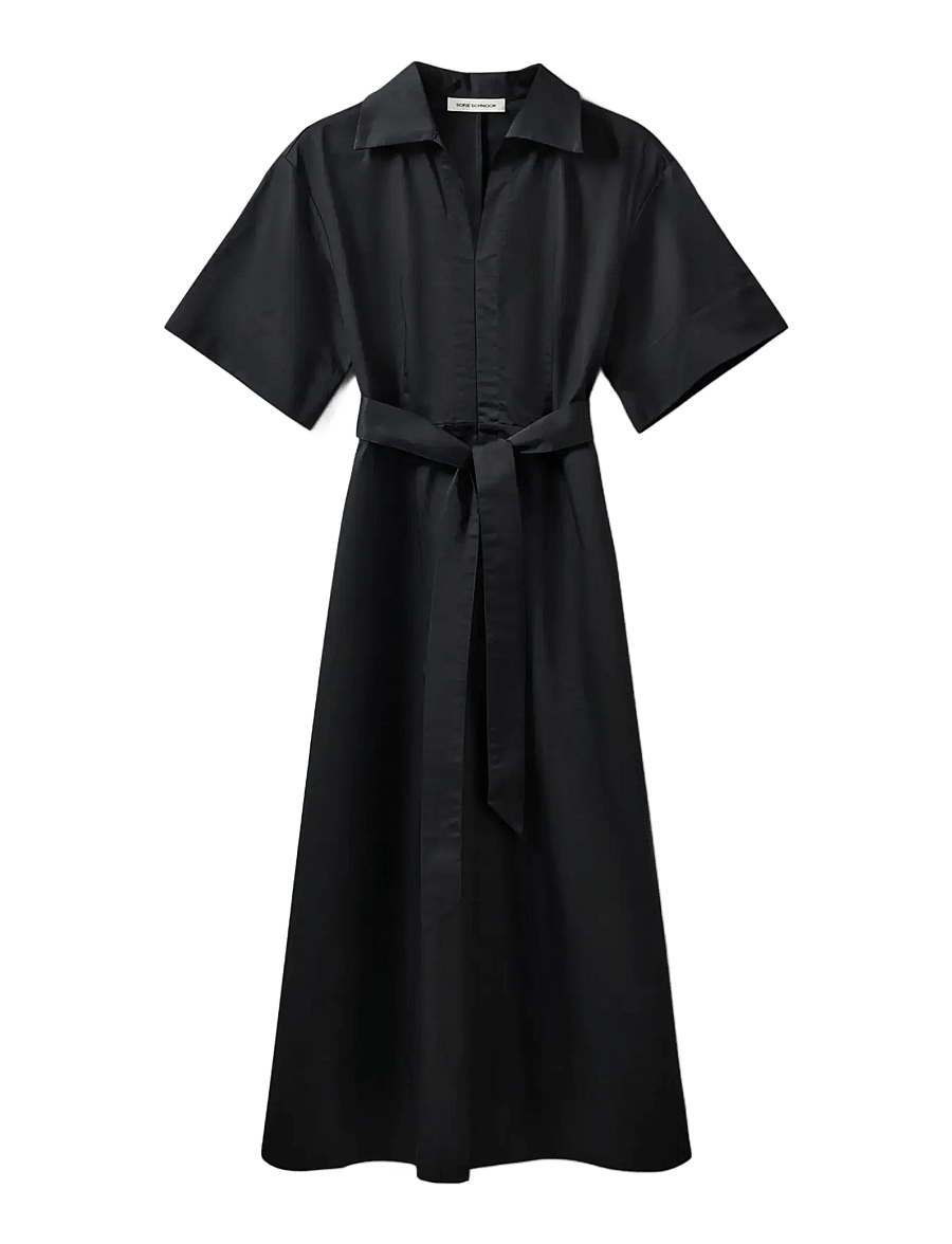 Sofie Schnoor - MINASW LONG DRESS - skjortekjoler - black - 1