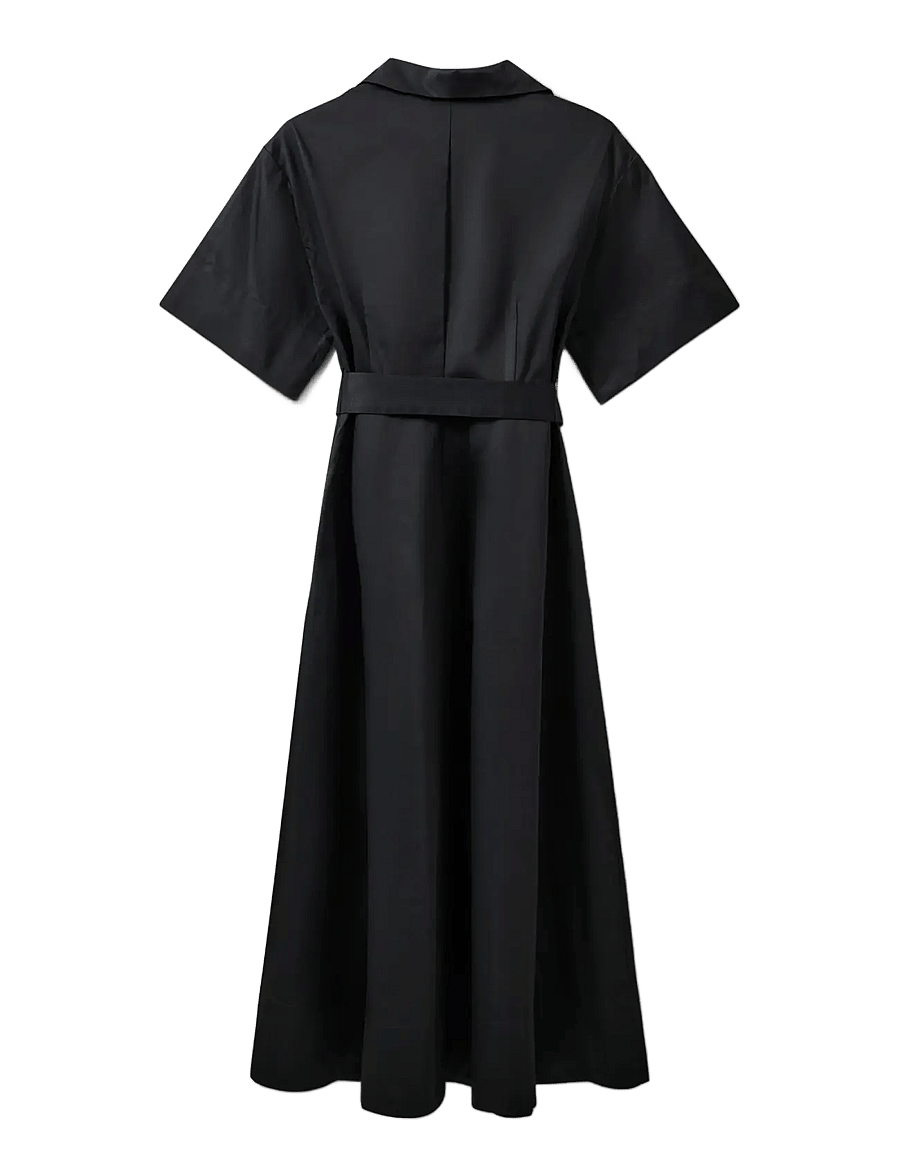 Sofie Schnoor - MINASW LONG DRESS - skjortekjoler - black - 2