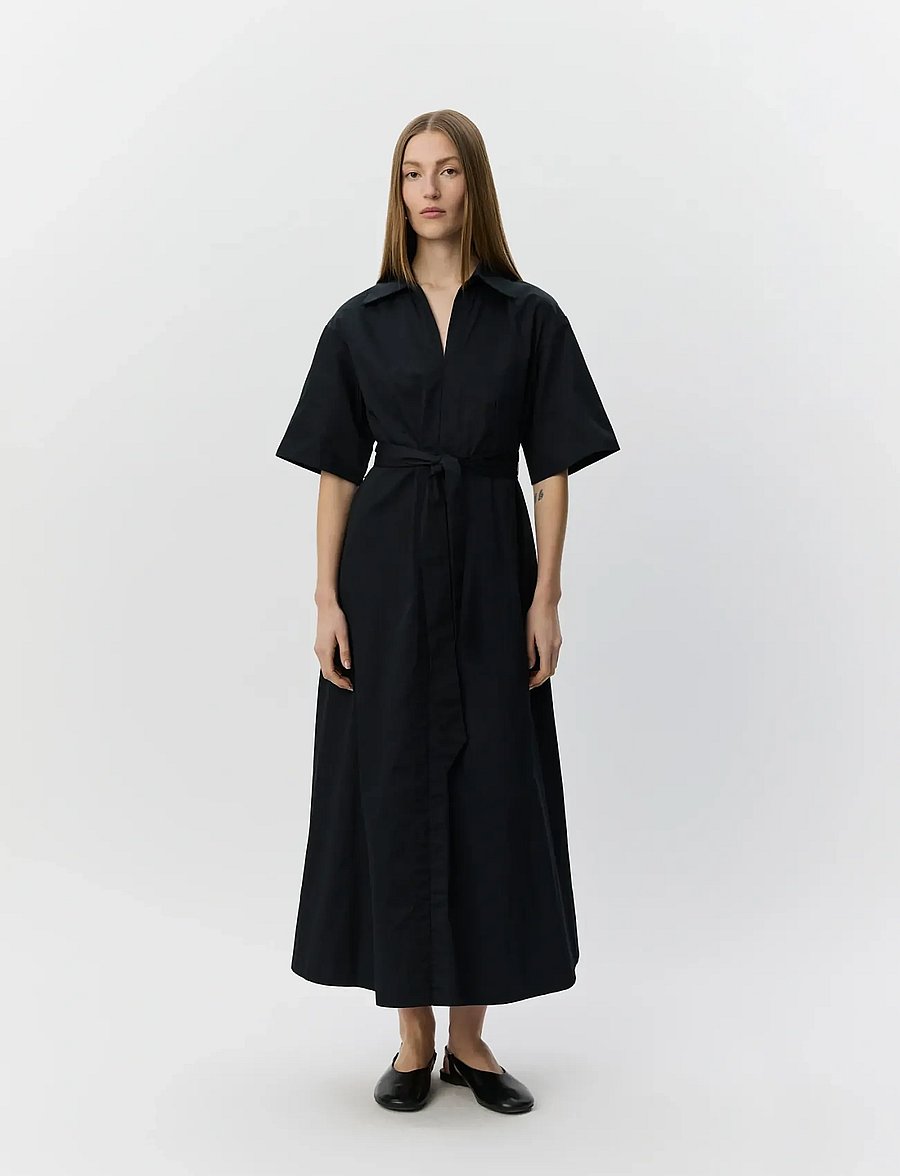 Sofie Schnoor - MINASW LONG DRESS - skjortekjoler - black - 0