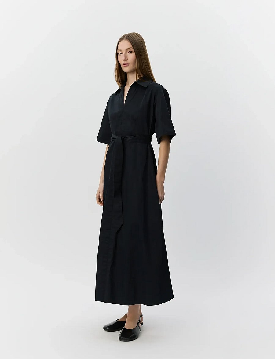 Sofie Schnoor - MINASW LONG DRESS - skjortekjoler - black - 3