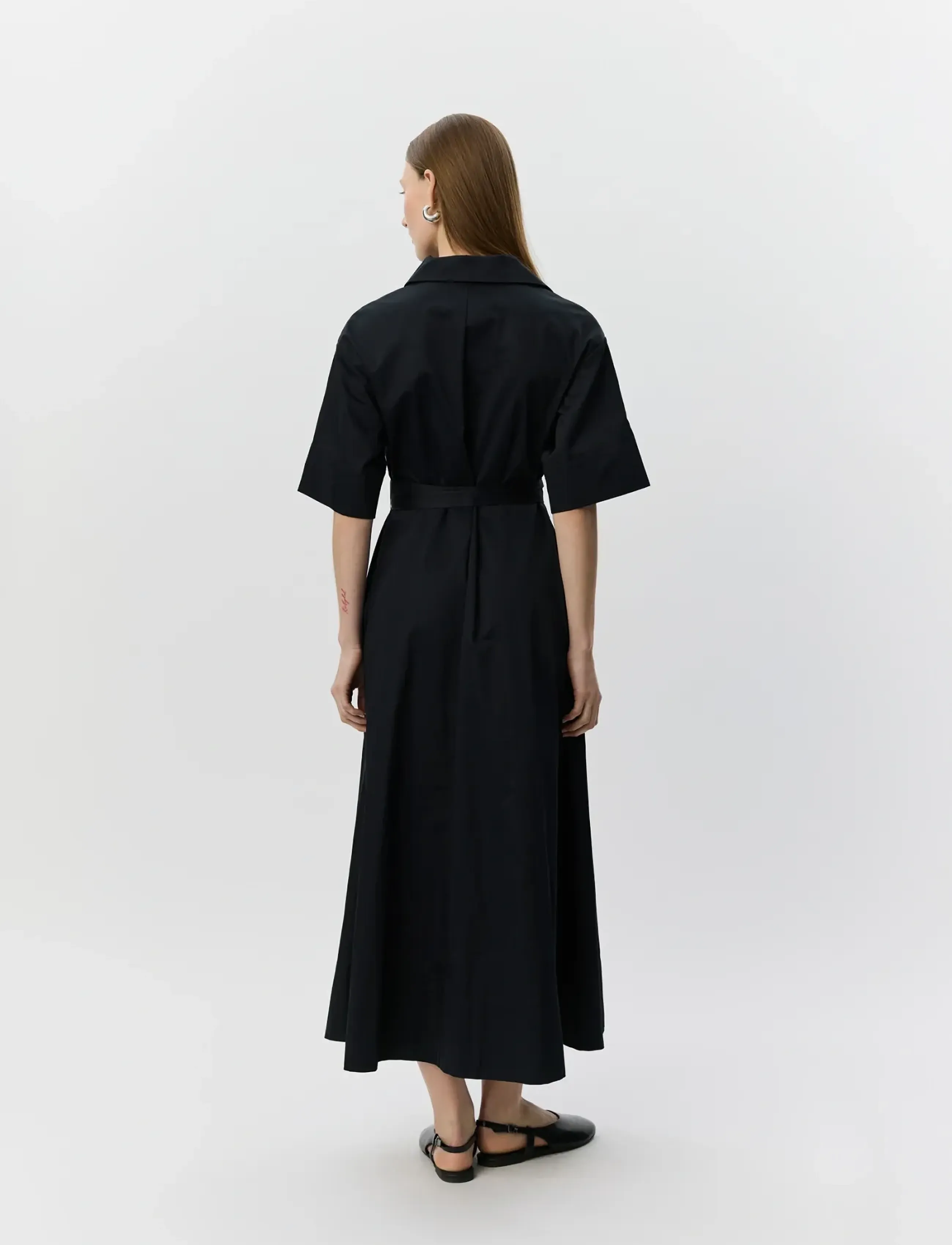Sofie Schnoor - MINASW LONG DRESS - sukienki koszulowe - black - 4