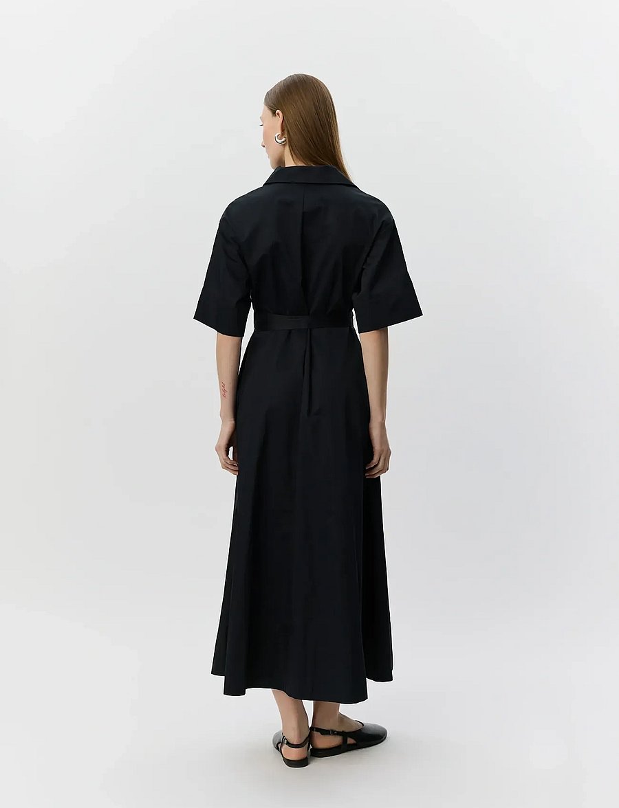 Sofie Schnoor - MINASW LONG DRESS - skjortekjoler - black - 4