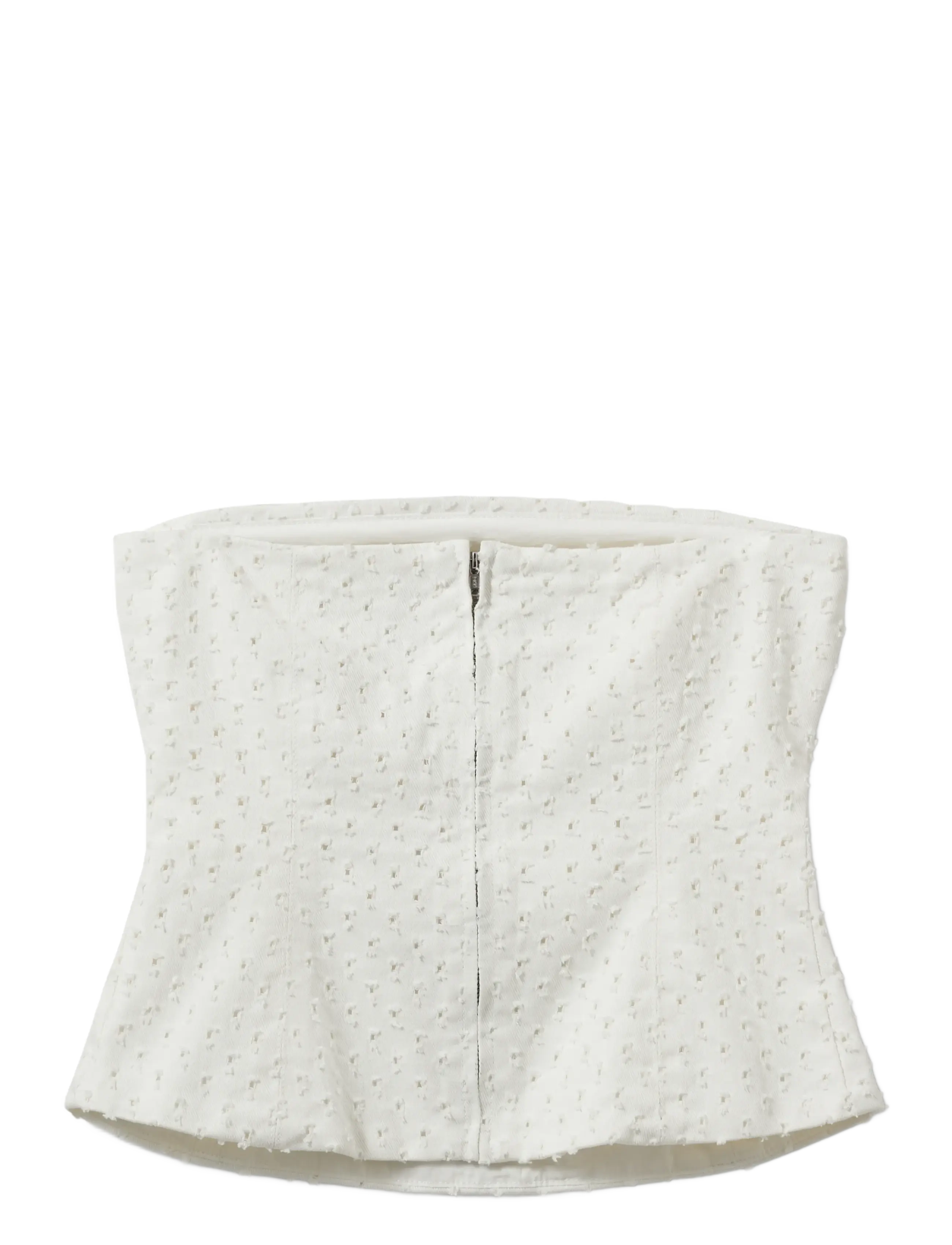 Sofie Schnoor - AVASW CORSET DENIM TOP - magabolir - off white - 2