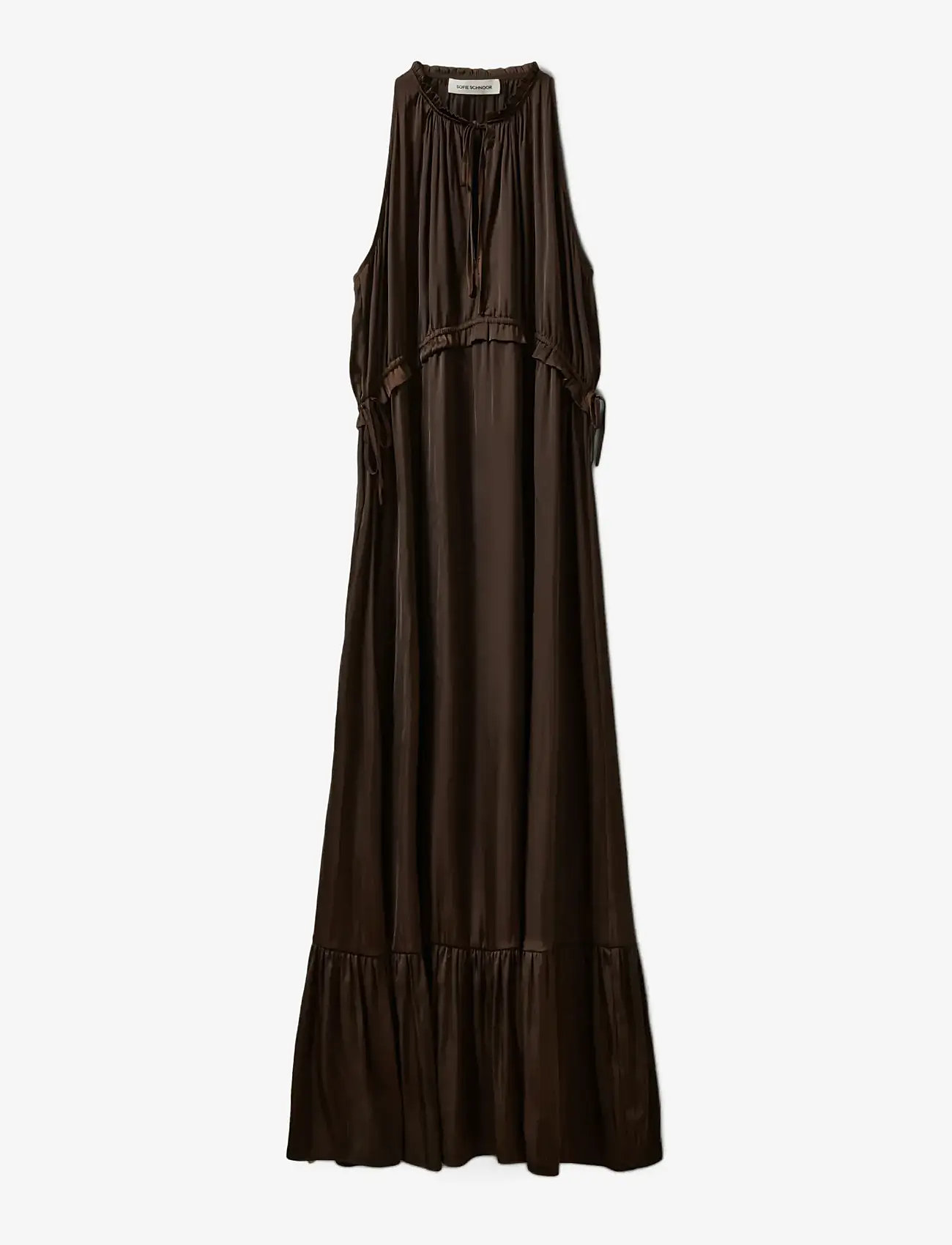 Sofie Schnoor - MELSW HALTER NECK MAXI DRESS - sukienki maxi - intense brown - 1