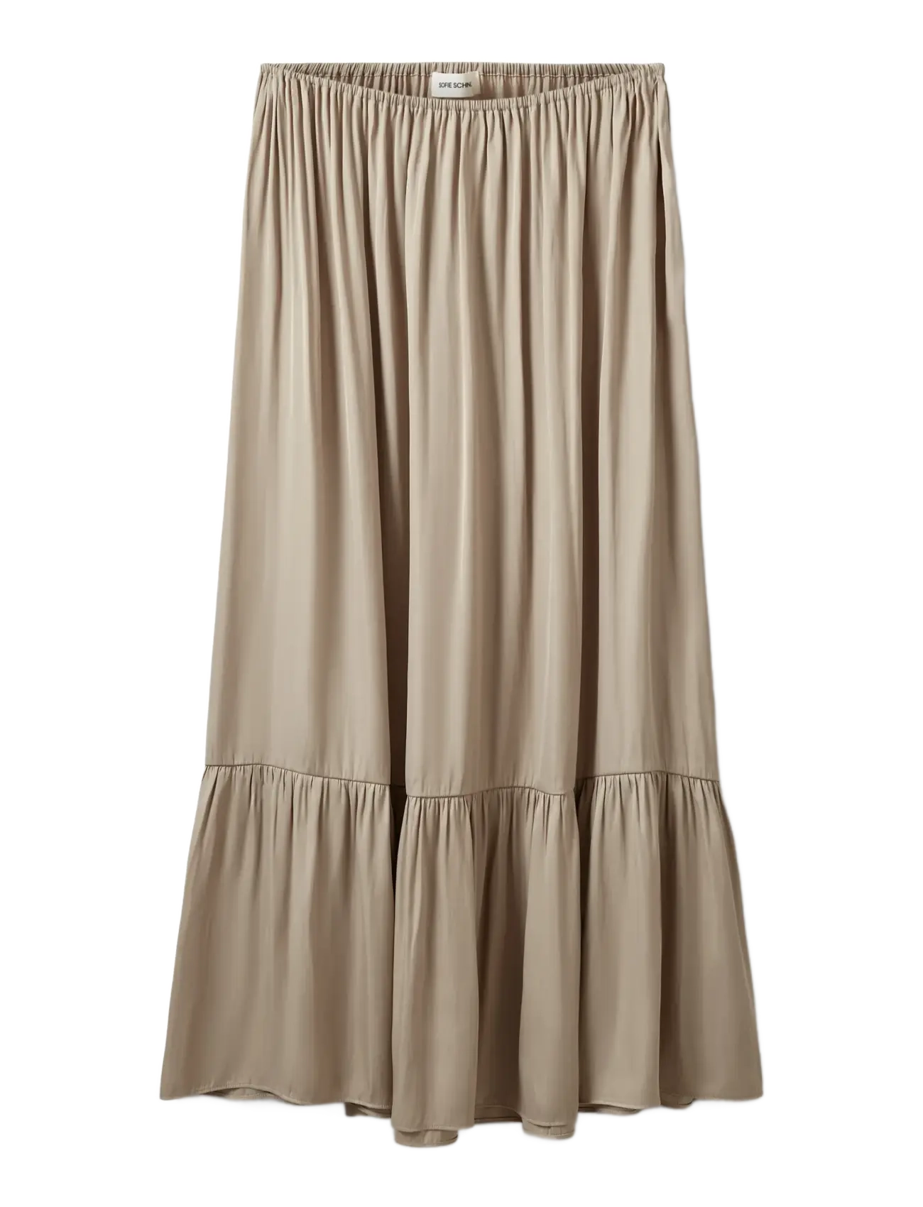 Sofie Schnoor MILIASW MAXI SKIRT - Maxi nederdele - FEATHER GRAY / beige
