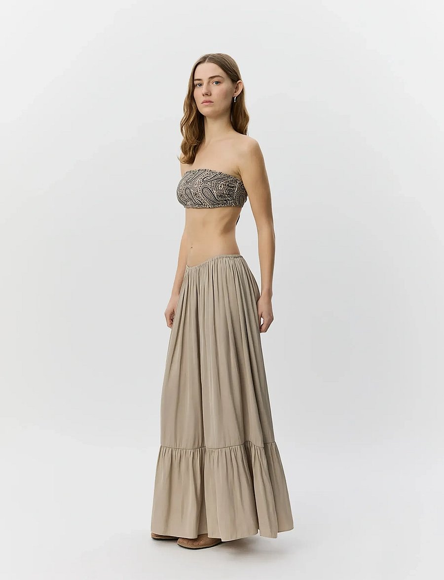 Sofie Schnoor - MILIASW MAXI SKIRT - maxi nederdele - feather gray - 3