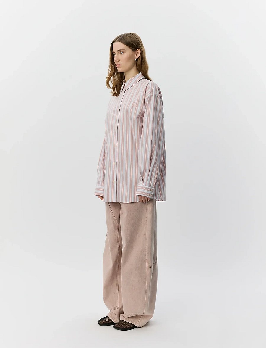 Sofie Schnoor - MERCYSW OVERSIZED SHIRT - long-sleeved shirts - light rose striped - 3