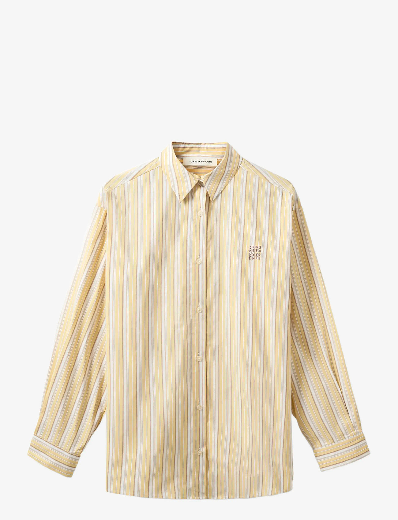 Sofie Schnoor - MERCYSW OVERSIZED SHIRT - long-sleeved shirts - light yellow - 1