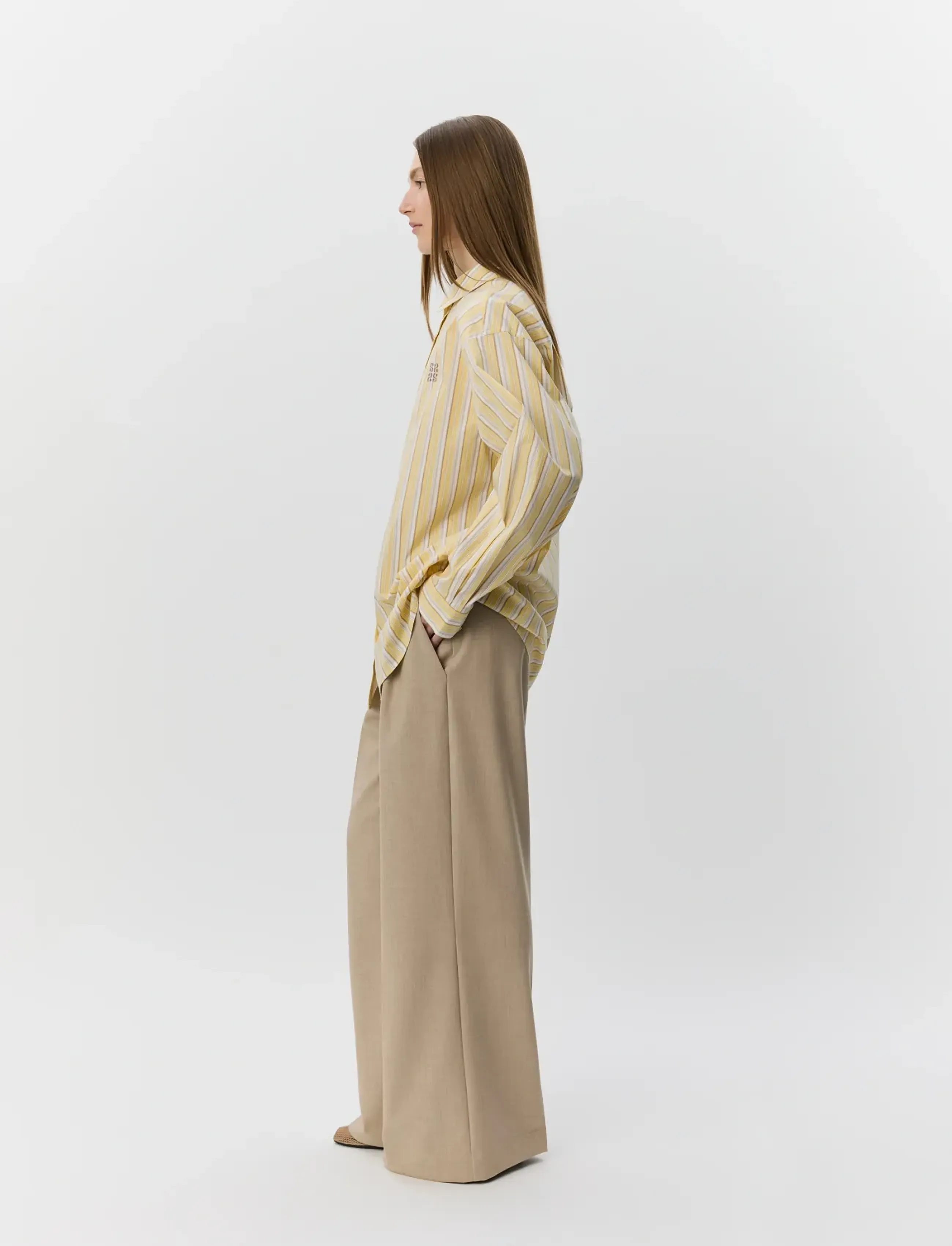 Sofie Schnoor - MERCYSW OVERSIZED SHIRT - langärmlige hemden - light yellow - 3