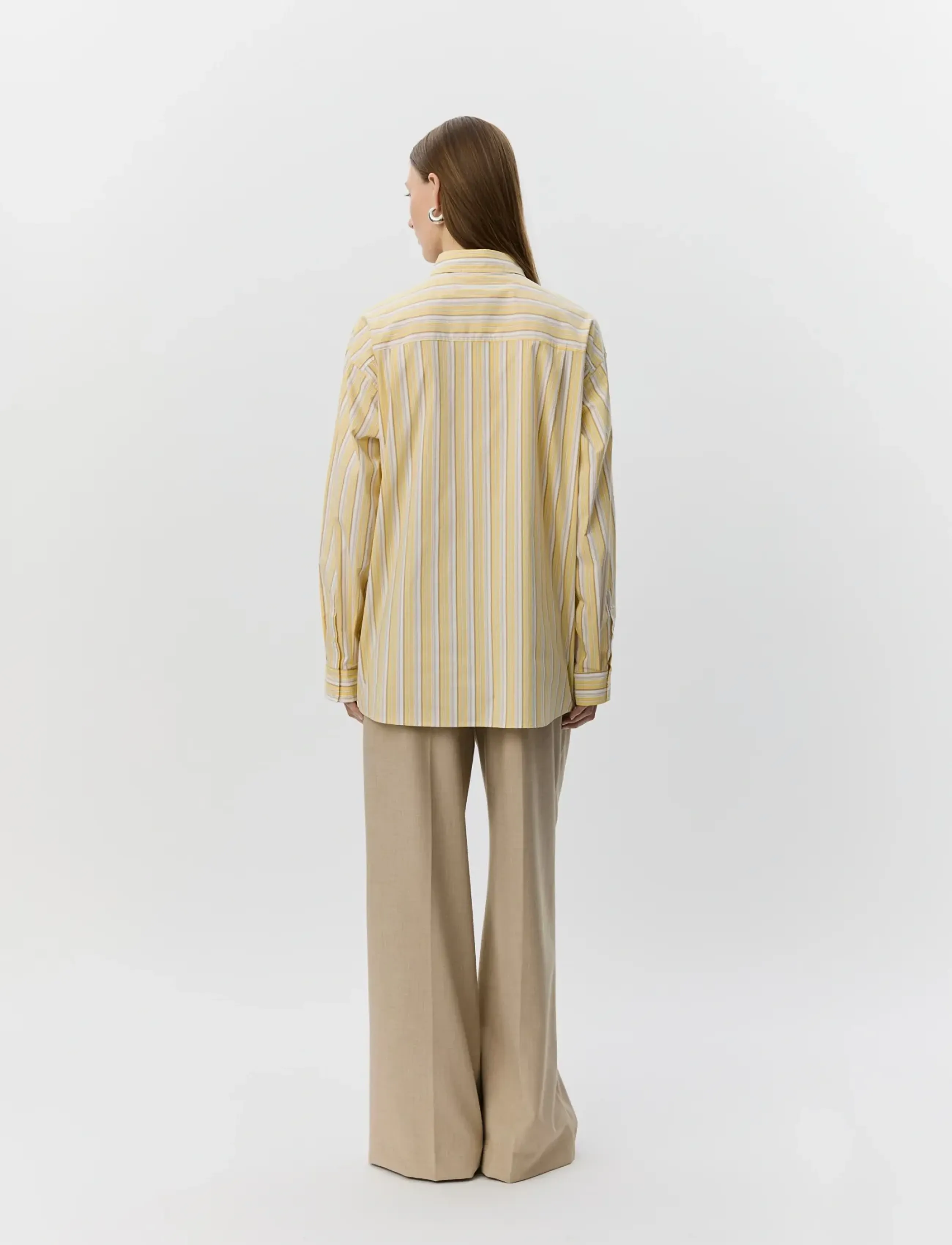 Sofie Schnoor - MERCYSW OVERSIZED SHIRT - langärmlige hemden - light yellow - 4