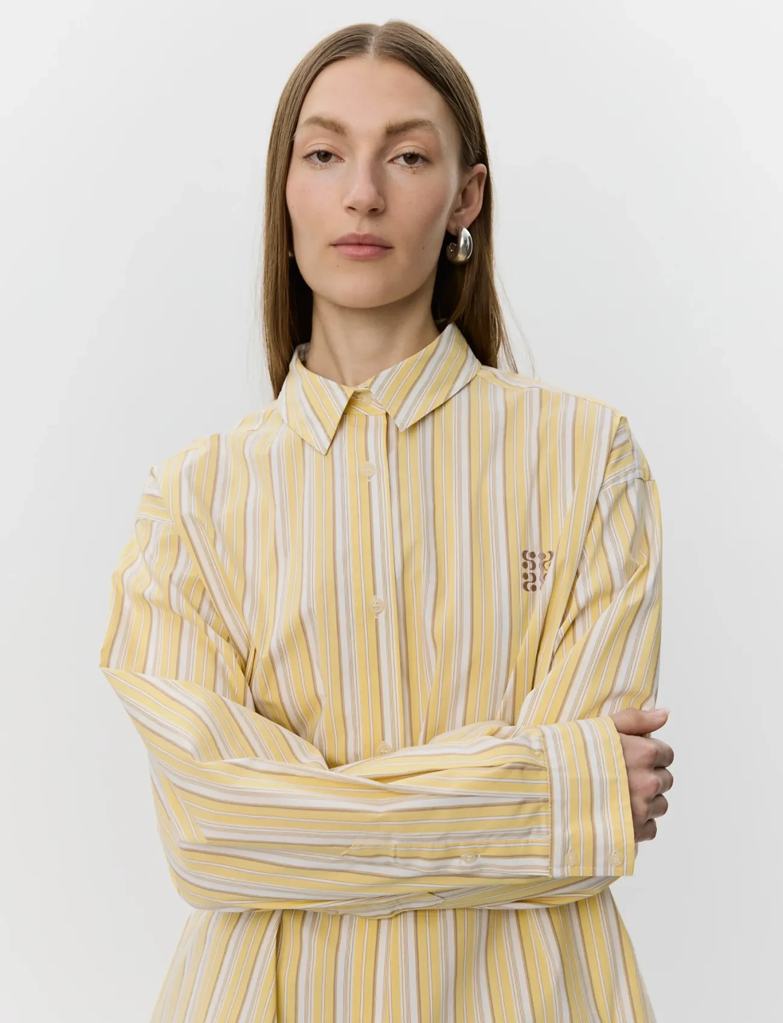 Sofie Schnoor - MERCYSW OVERSIZED SHIRT - langärmlige hemden - light yellow - 5