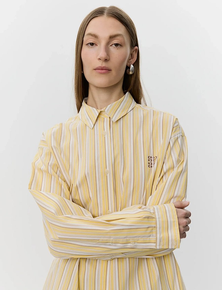 Sofie Schnoor - MERCYSW OVERSIZED SHIRT - chemises à manches longues - light yellow - 5