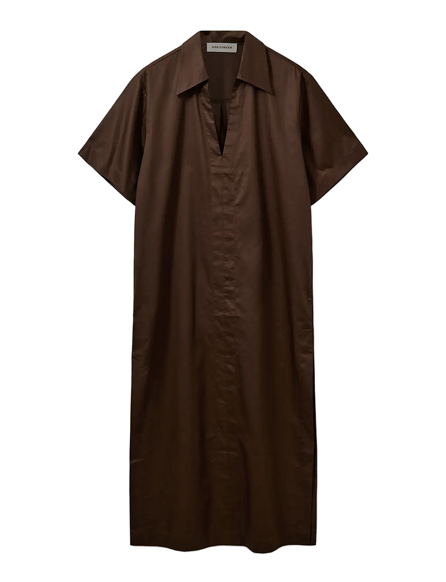 Sofie Schnoor - ASANASW OVERSIZE SHIRT DRESS - shirt dresses - intense brown - 1